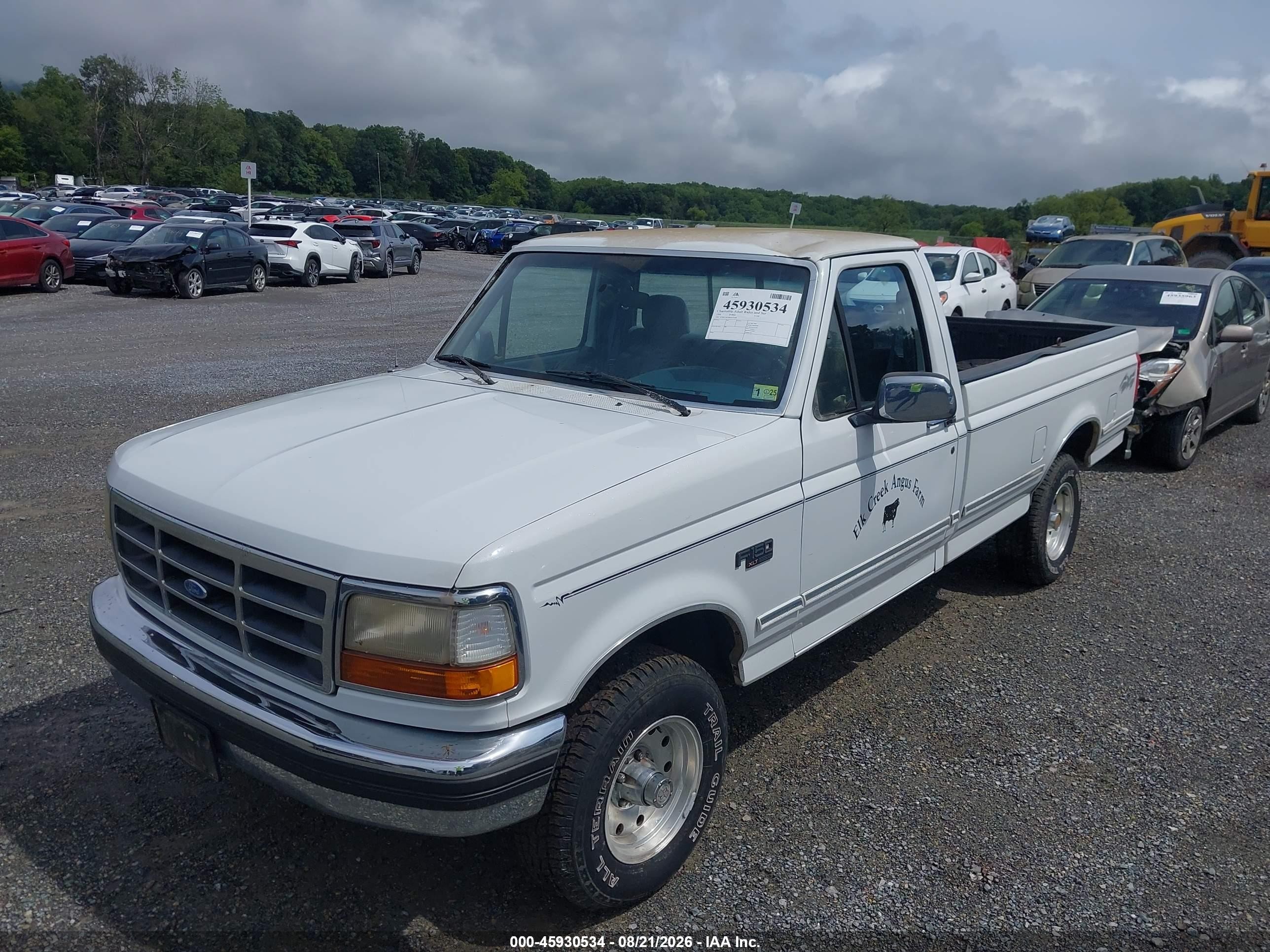 1994 Ford F150 White vin: 1FTEF14N3RNA73296