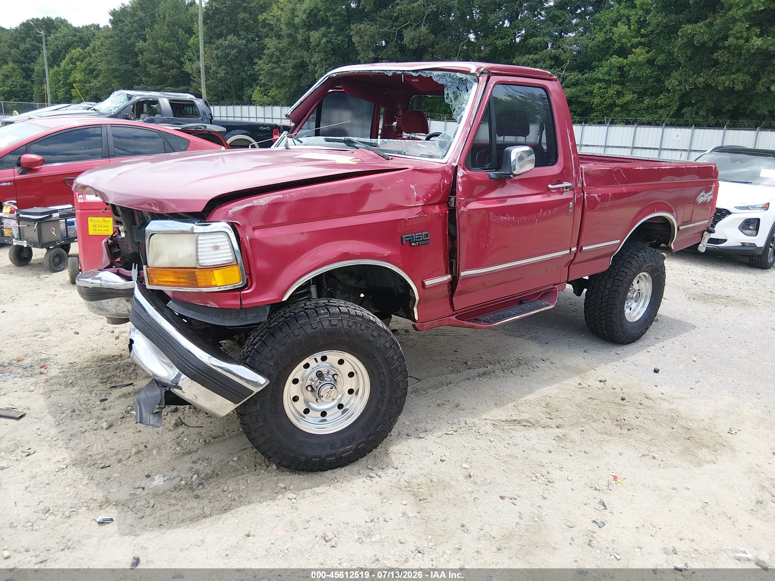 1995 Ford F150   Burgundy vin: 1FTEF14N3SNB23460