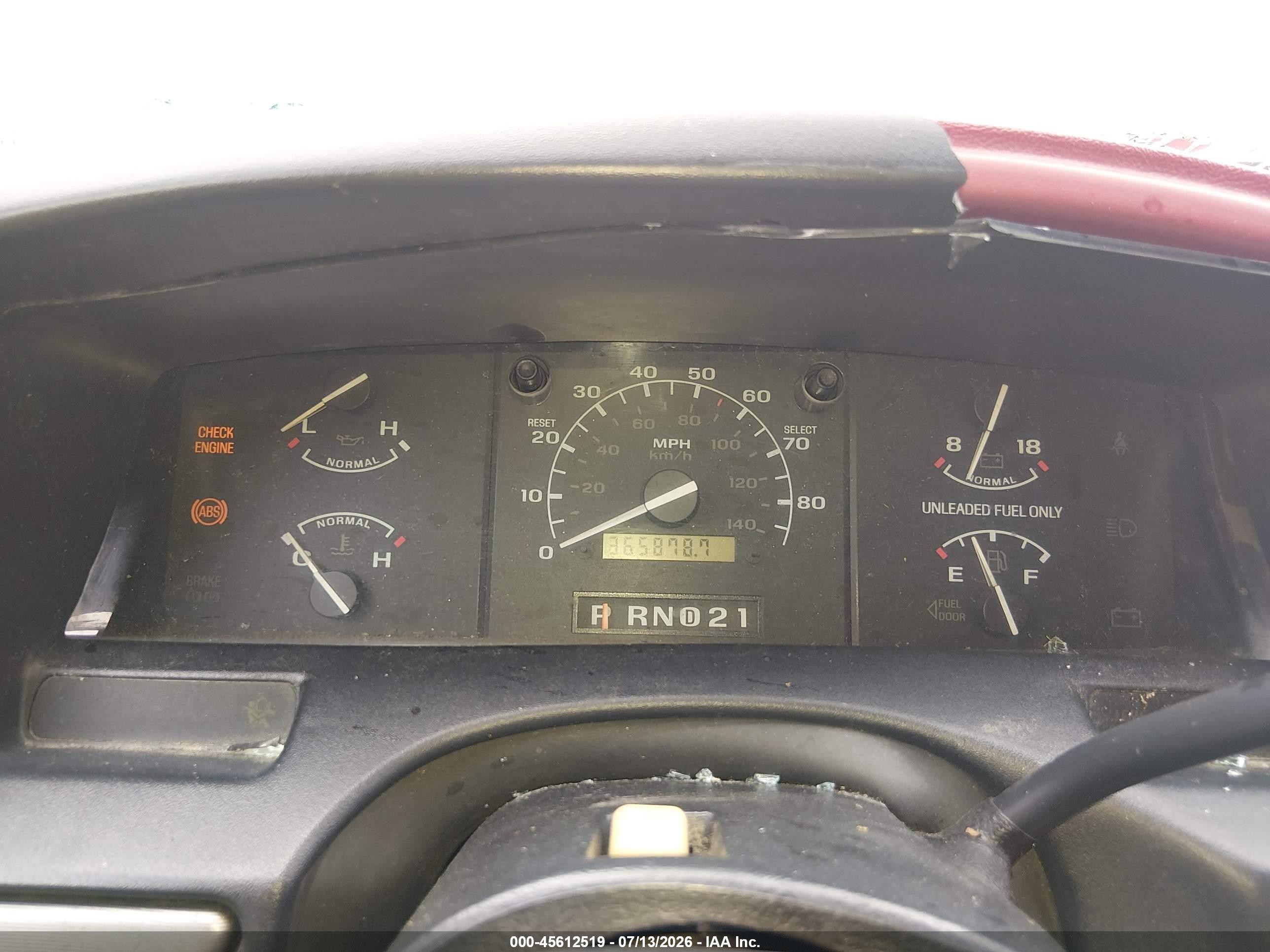 1995 Ford F150   Burgundy vin: 1FTEF14N3SNB23460