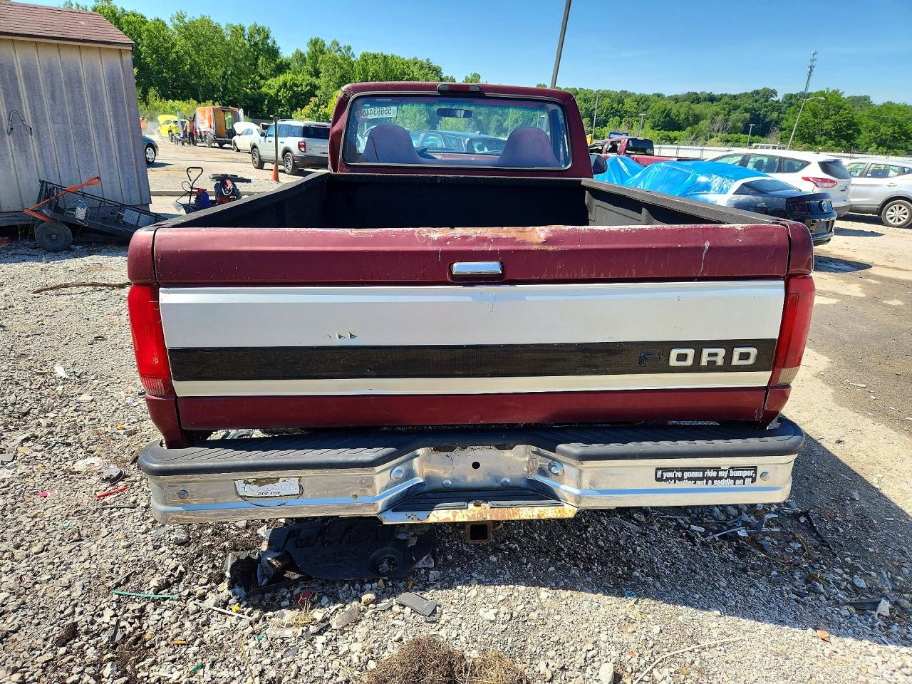 1996 Ford F150 Maroon vin: 1FTEF14N5TLA19503