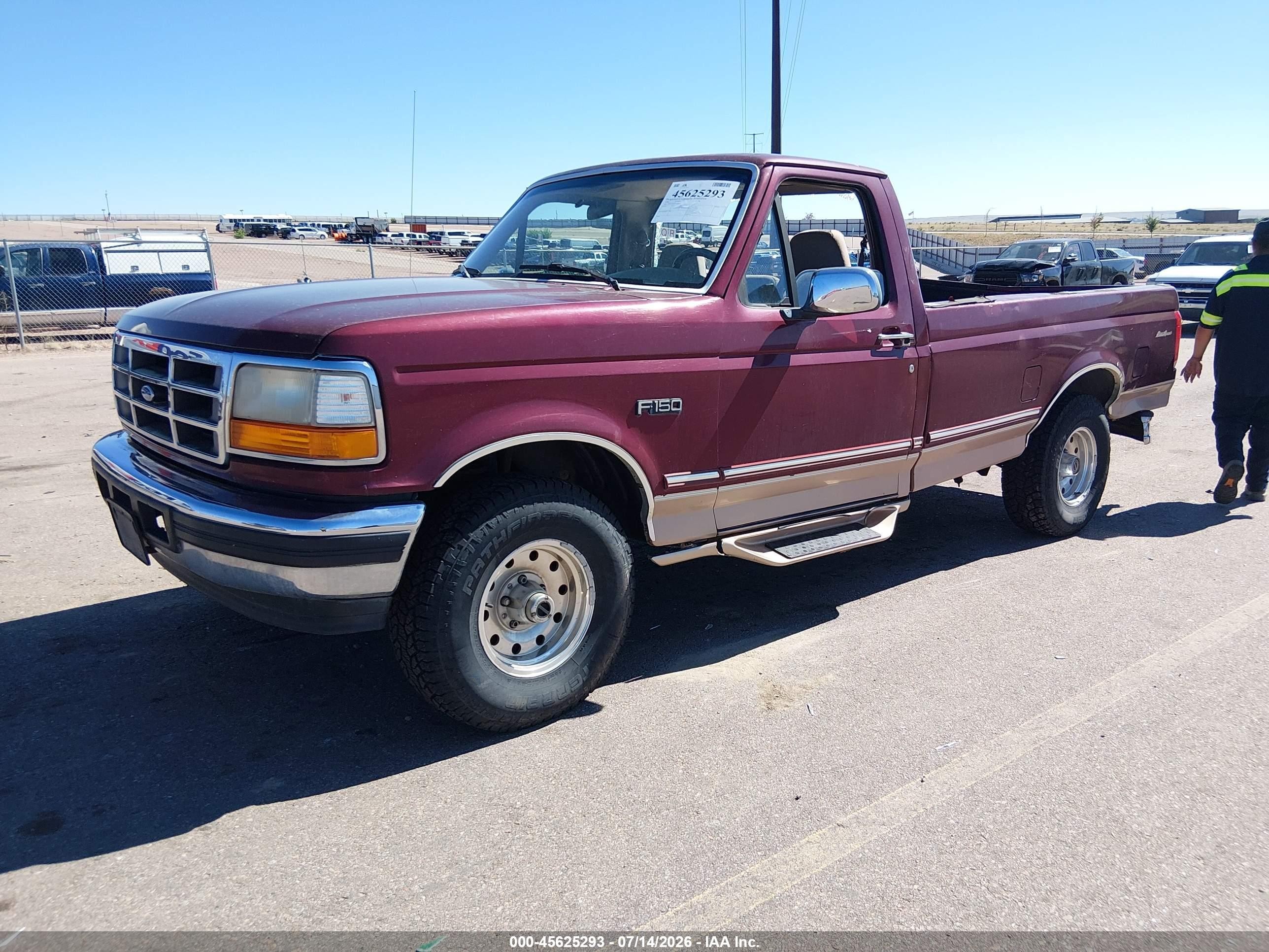 1996 Ford F150   Красный vin: 1FTEF14N6TLA96252