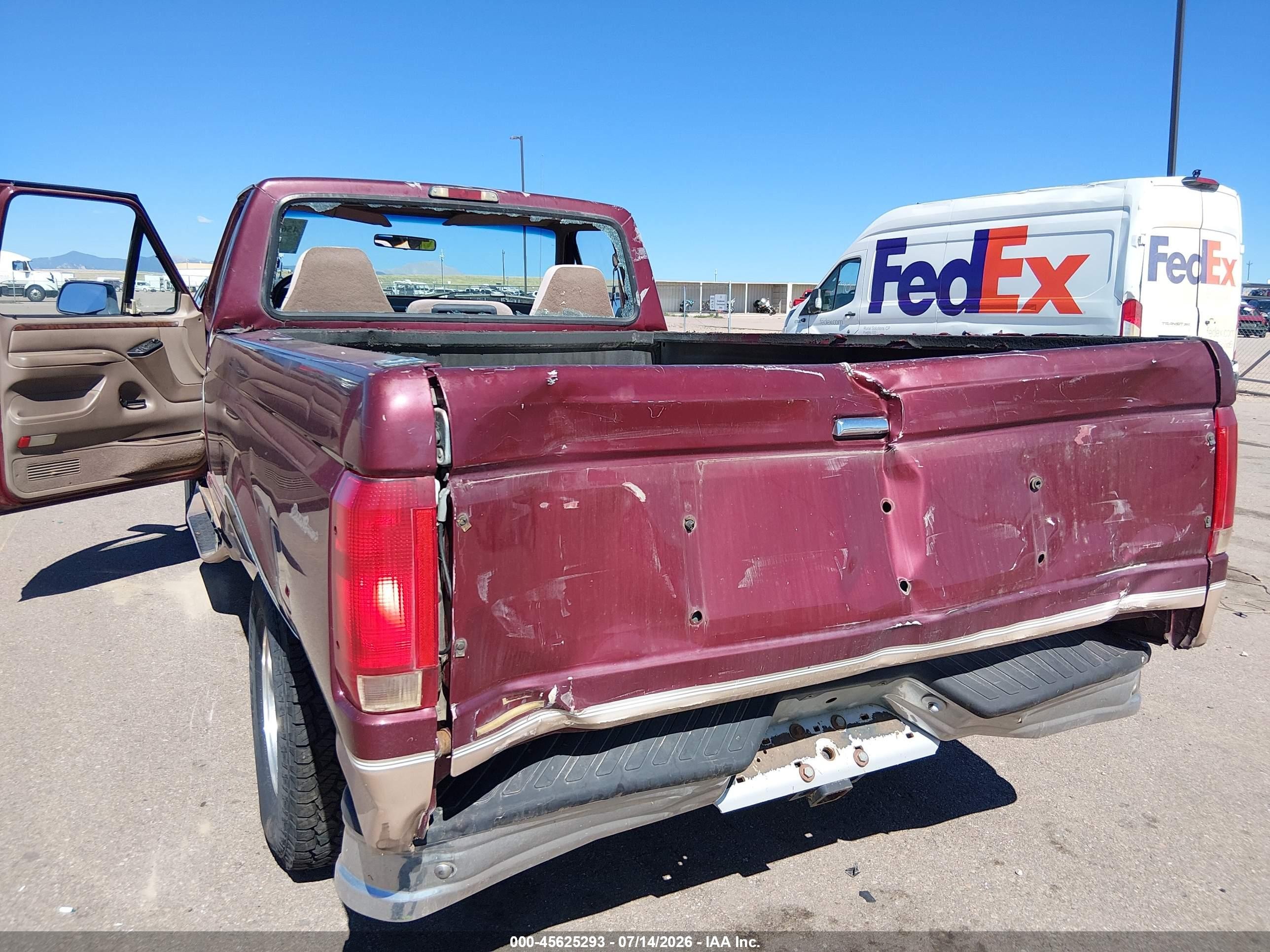1996 Ford F150   Красный vin: 1FTEF14N6TLA96252