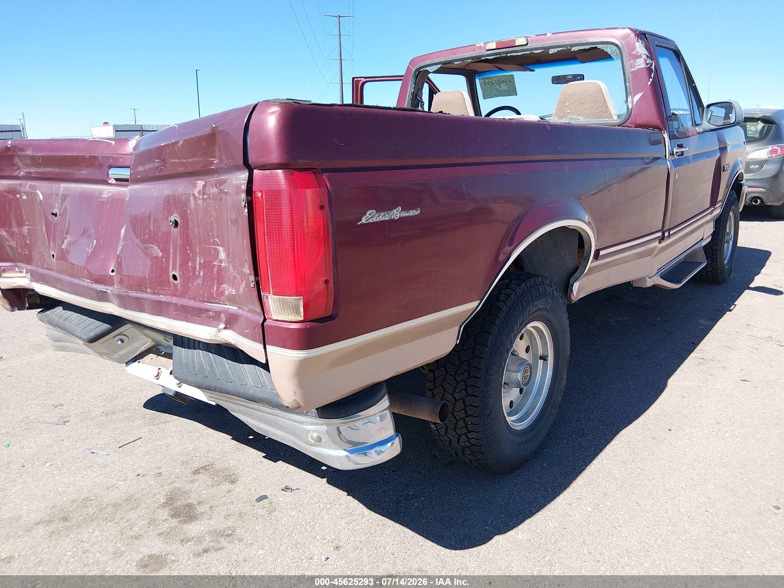 1996 Ford F150   Красный vin: 1FTEF14N6TLA96252
