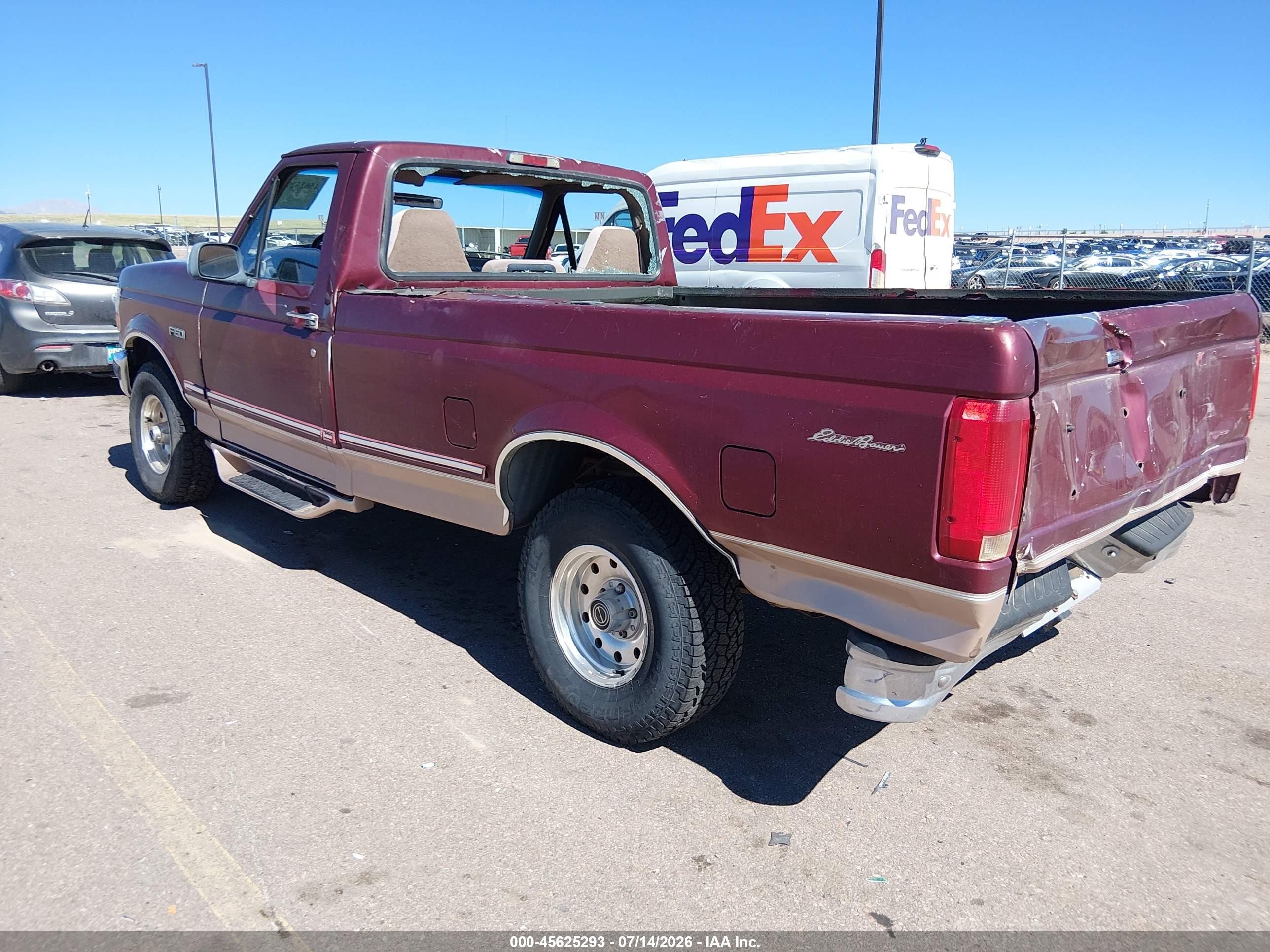 1996 Ford F150   Красный vin: 1FTEF14N6TLA96252