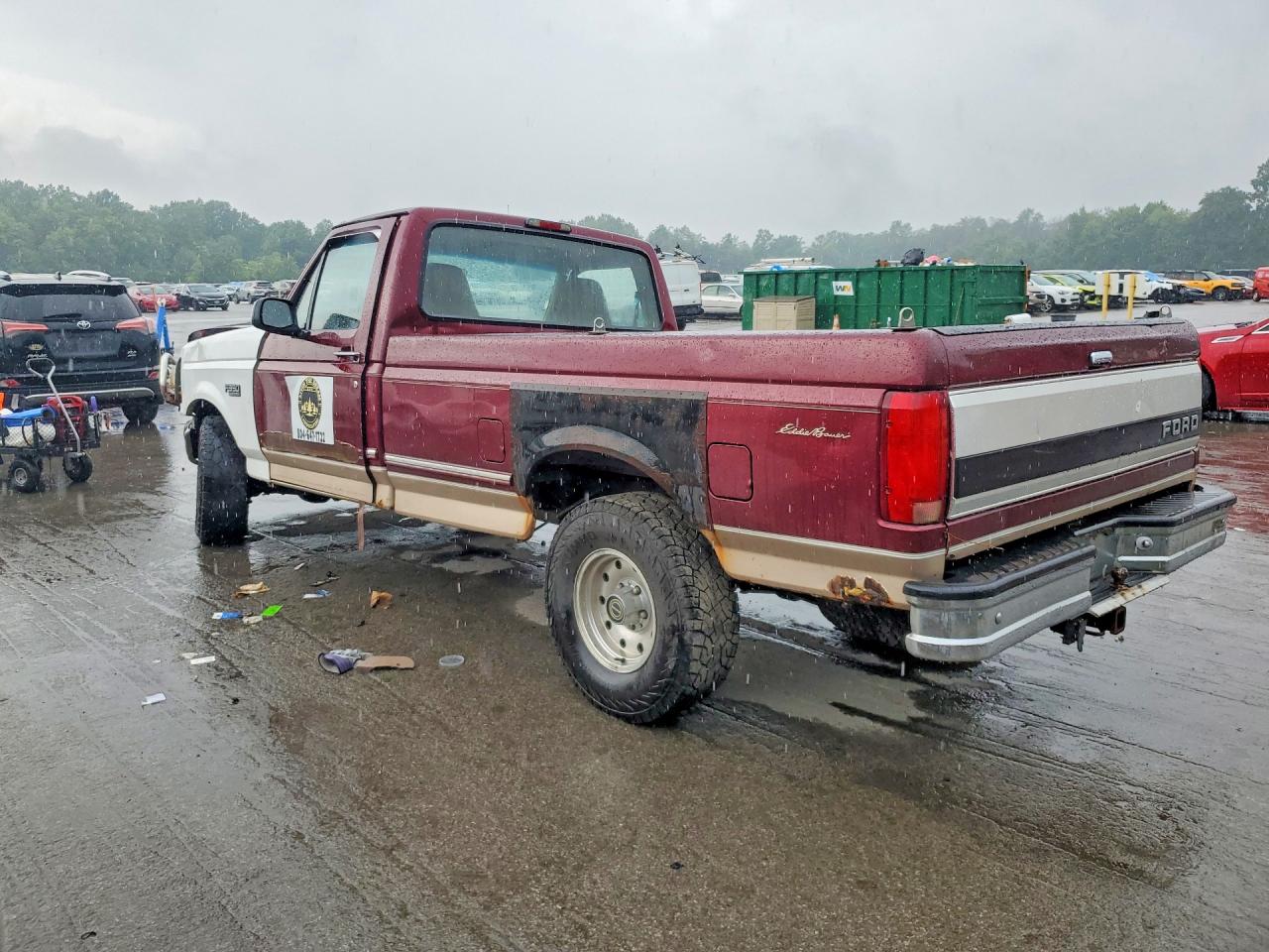 1996 Ford F150 Burgundy vin: 1FTEF14N8TNA07043