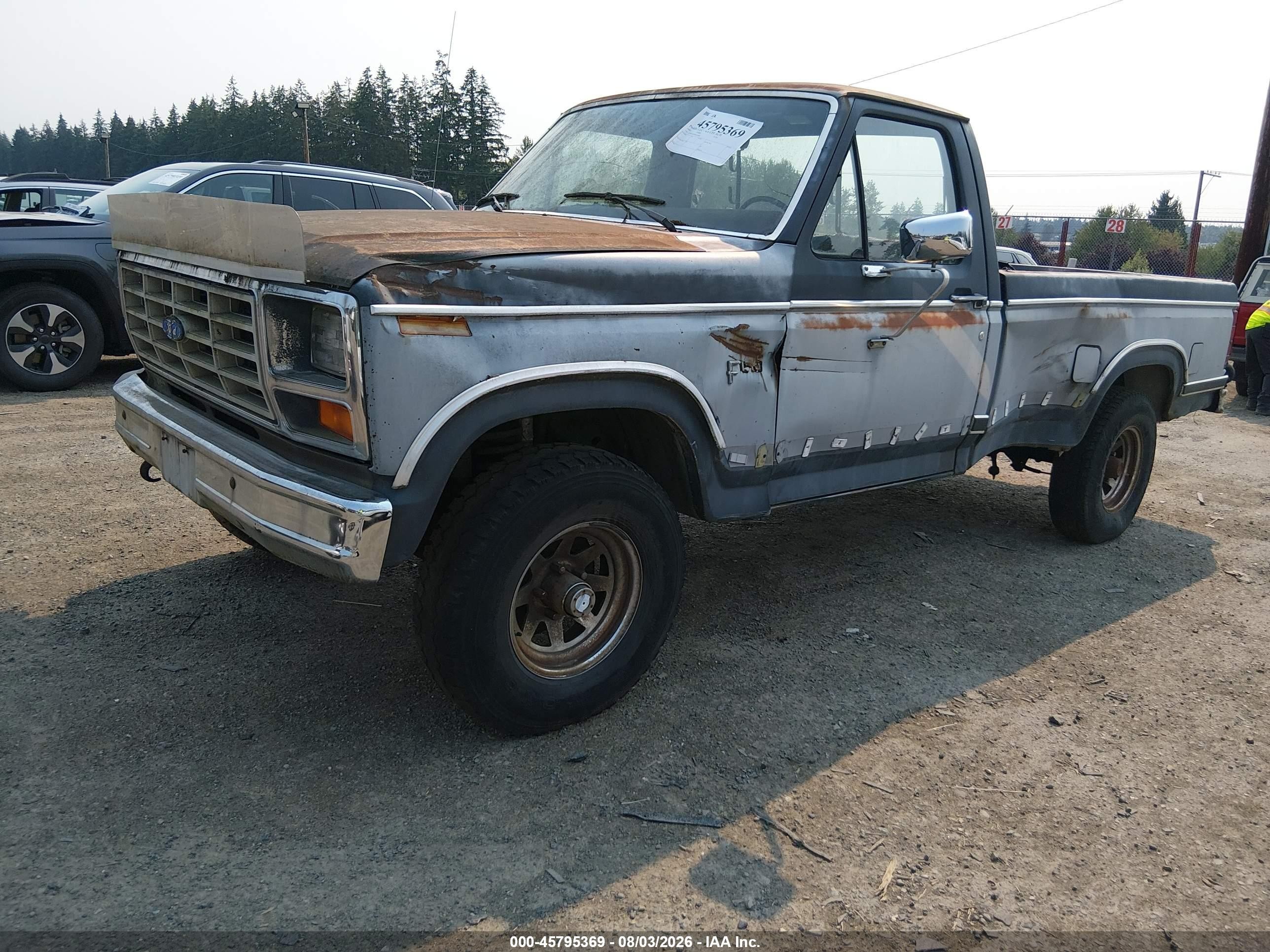 1983 Ford F150   Gray vin: 1FTEF14Y0DRA09826