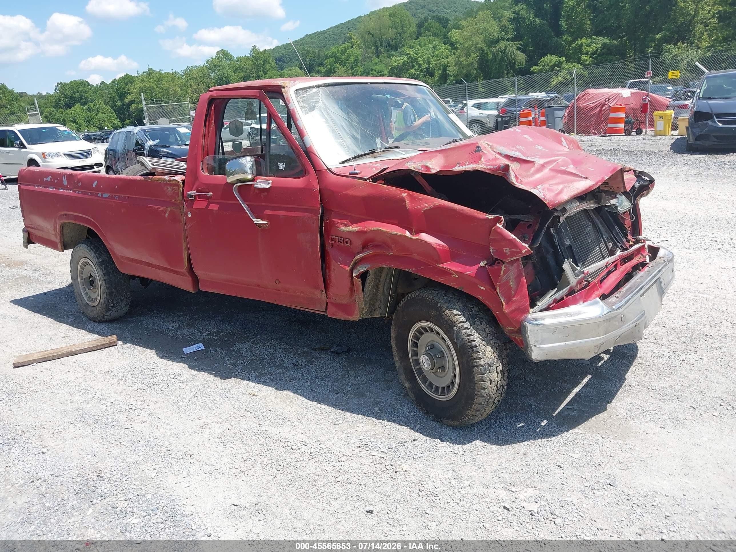 1986 Ford F150   Red vin: 1FTEF14Y1GPA87855