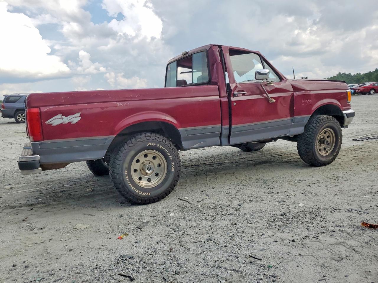 1991 Ford F150 Burgundy vin: 1FTEF14Y2MNA51034