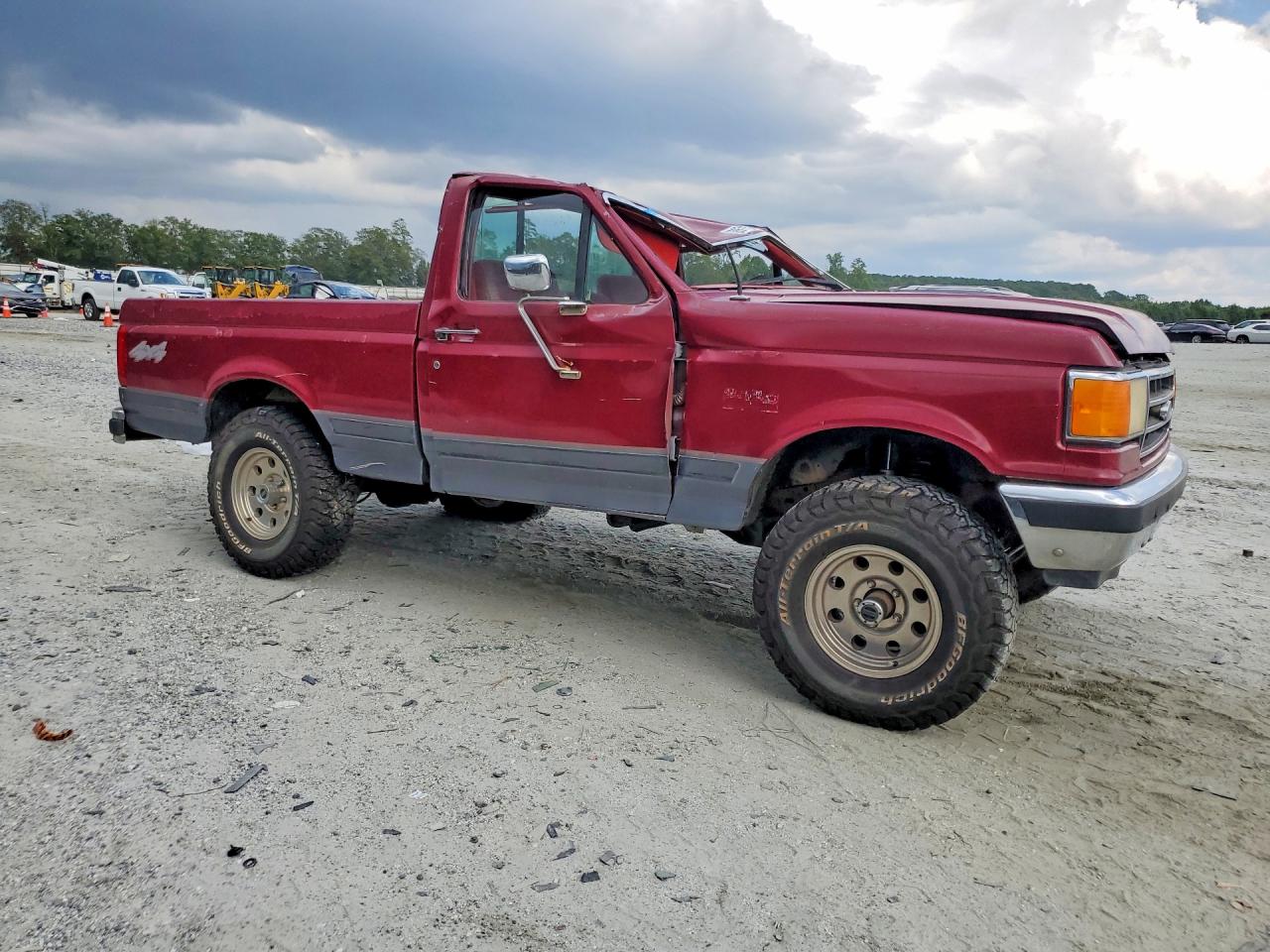1991 Ford F150 Burgundy vin: 1FTEF14Y2MNA51034