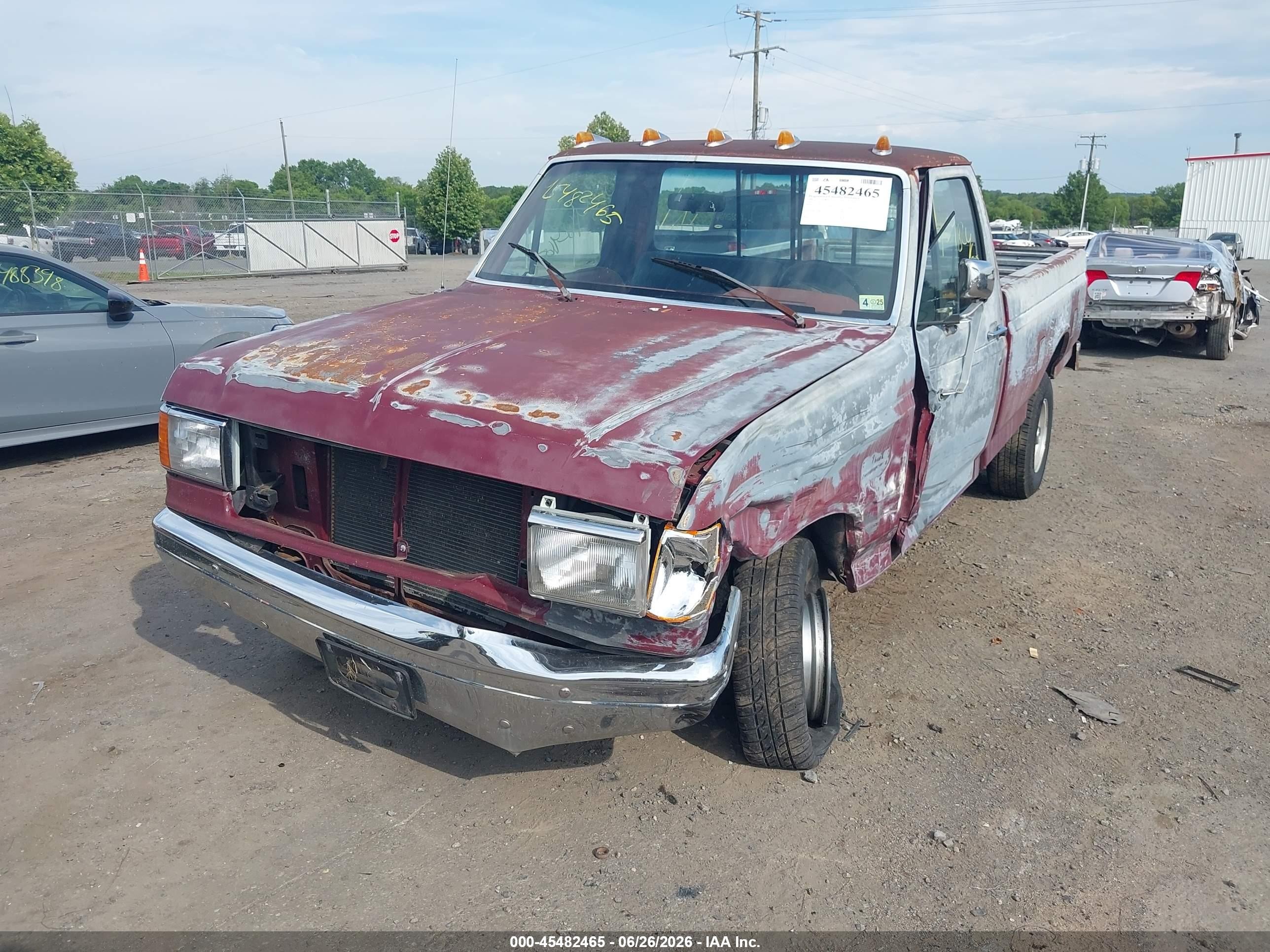 1991 Ford F150   Красный vin: 1FTEF14Y3MNA69249