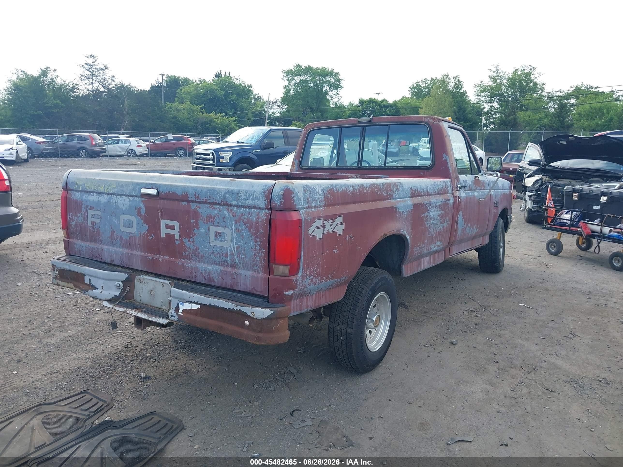 1991 Ford F150   Красный vin: 1FTEF14Y3MNA69249