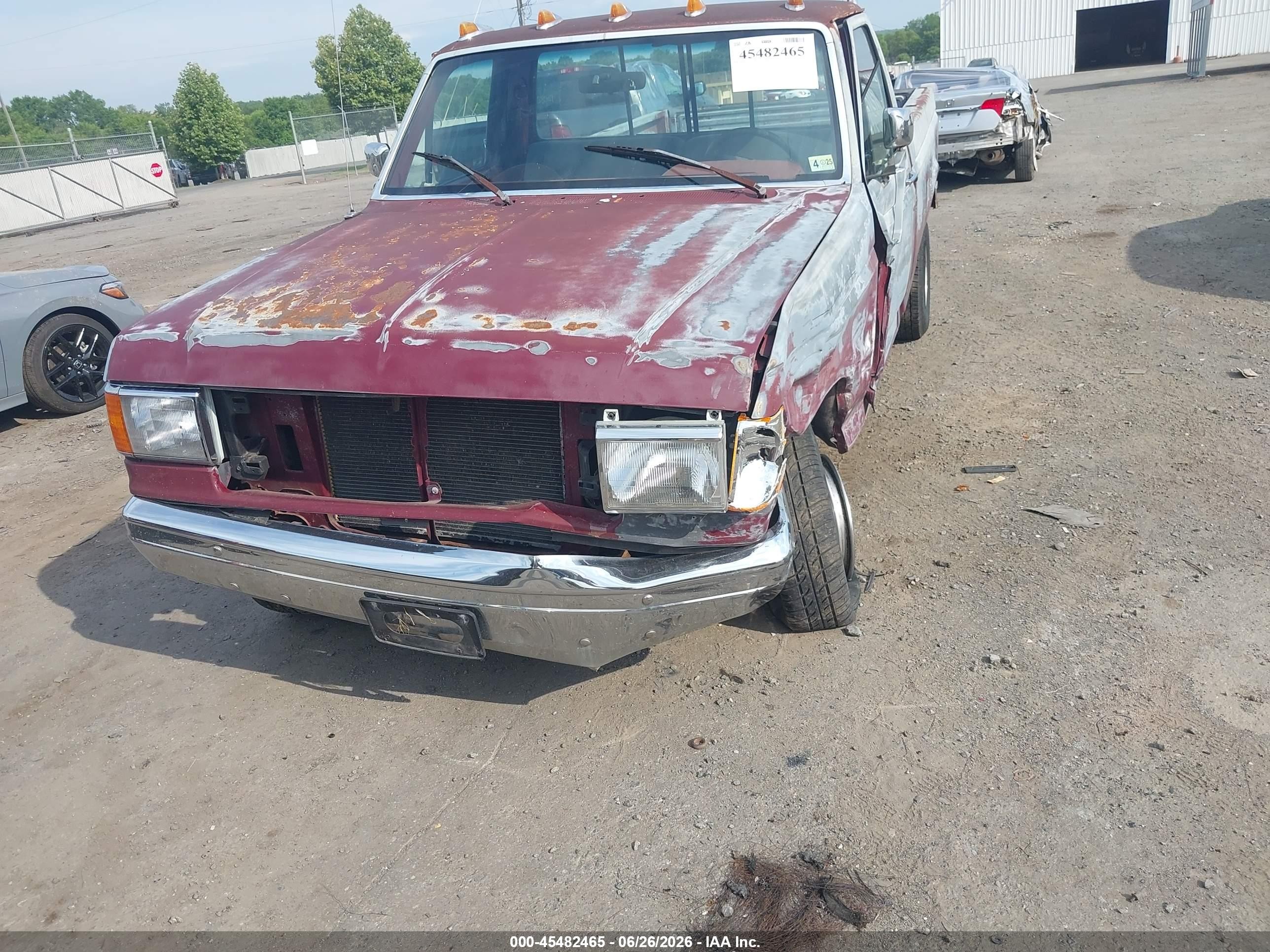 1991 Ford F150   Красный vin: 1FTEF14Y3MNA69249
