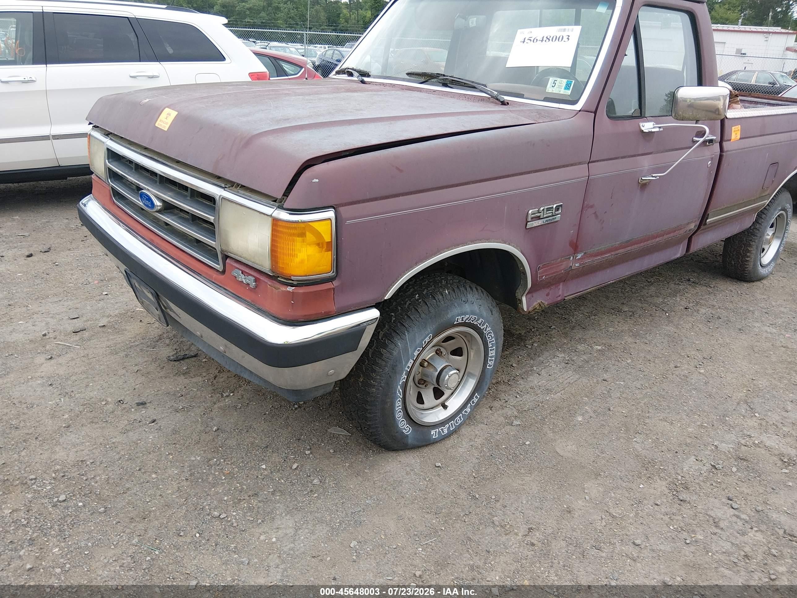 1990 Ford F150 Бордовый vin: 1FTEF14Y5LNB18739