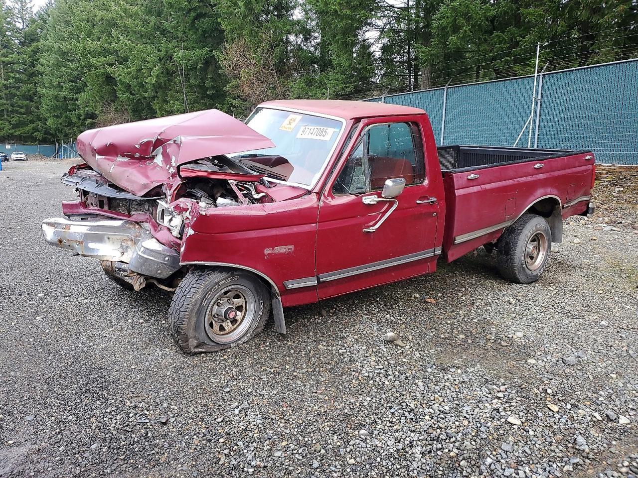 1989 Ford F150 Burgundy vin: 1FTEF14Y9KPA14015