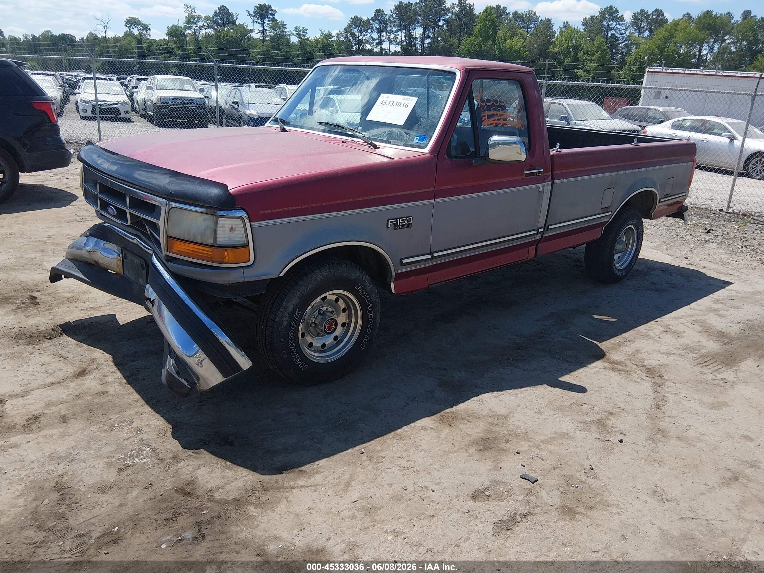 1995 Ford F150 Red vin: 1FTEF15N1SNA02876