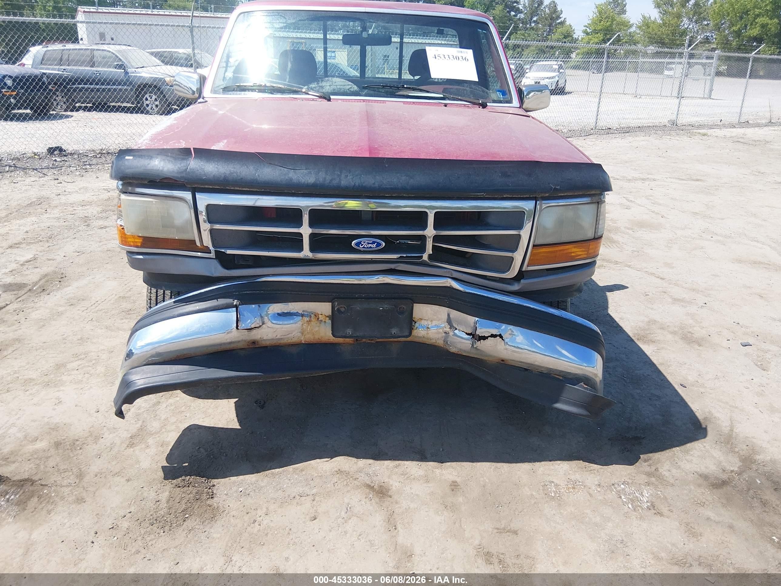 1995 Ford F150 Red vin: 1FTEF15N1SNA02876