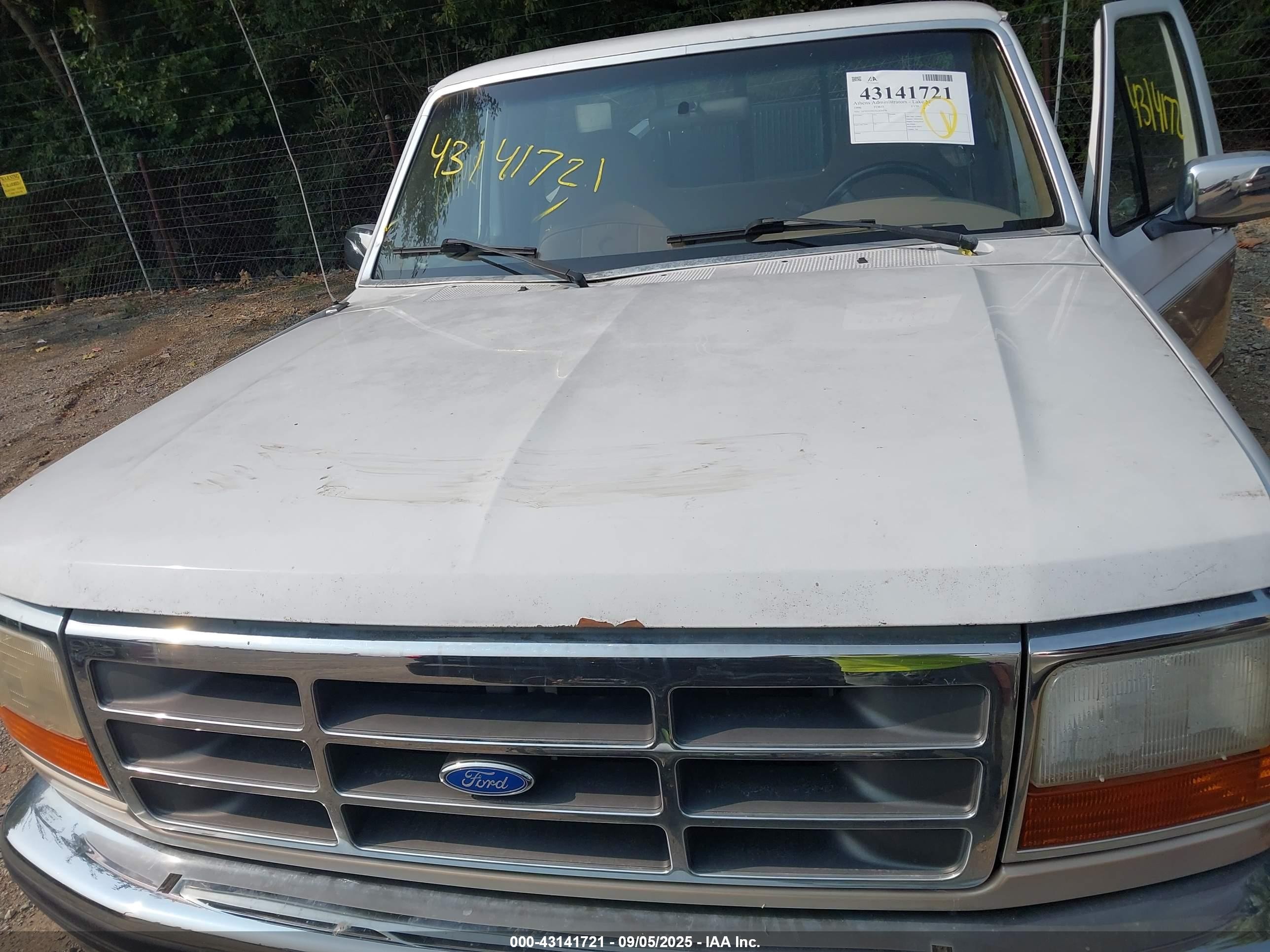 1996 Ford F150   White vin: 1FTEF15N3TLA26576