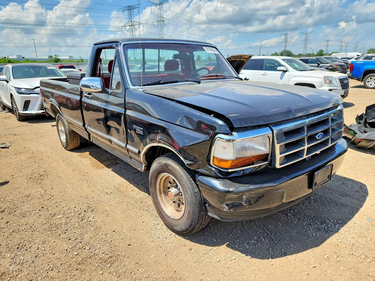 1993 Ford F150 Black vin: 1FTEF15N8PLB23648