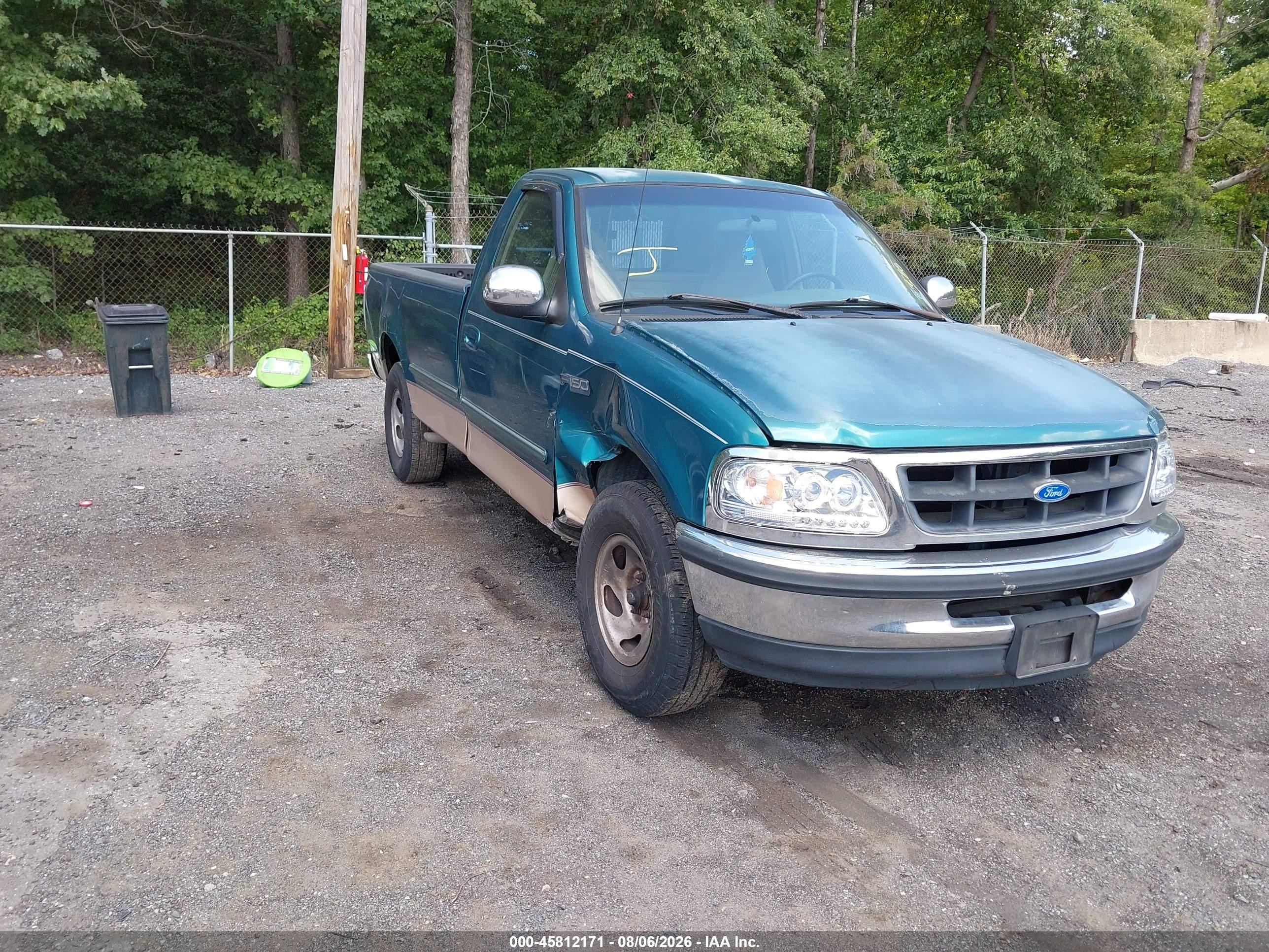 1997 Ford F-150 Standard Lariat/standard/xl/xlt Green vin: 1FTEF17W6VNA36712