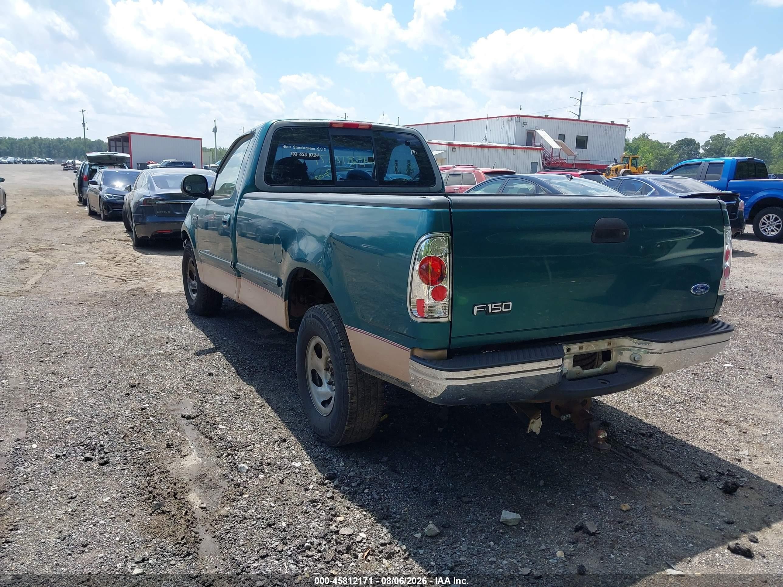 1997 Ford F-150 Standard Lariat/standard/xl/xlt Green vin: 1FTEF17W6VNA36712