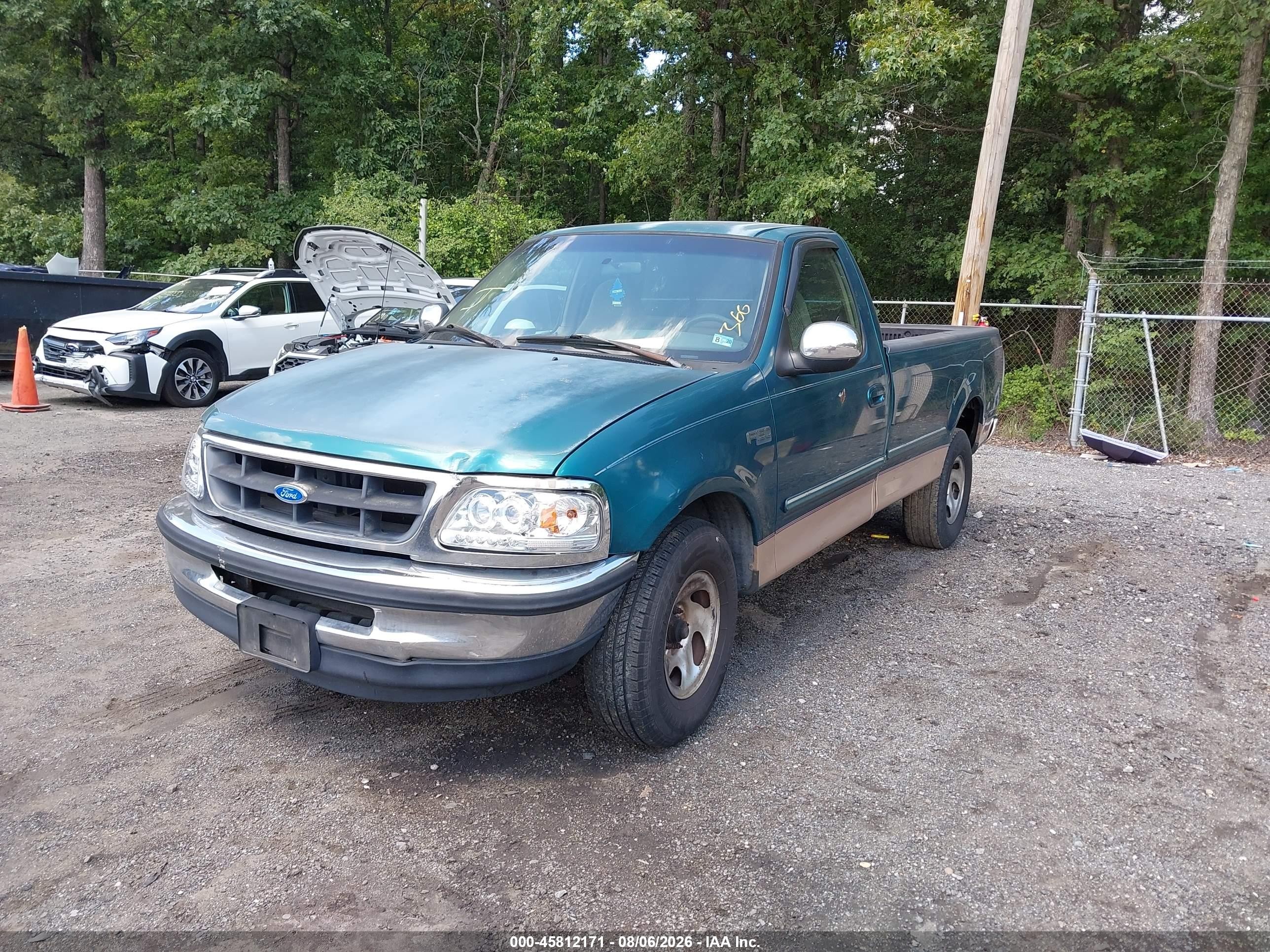 1997 Ford F-150 Standard Lariat/standard/xl/xlt Green vin: 1FTEF17W6VNA36712