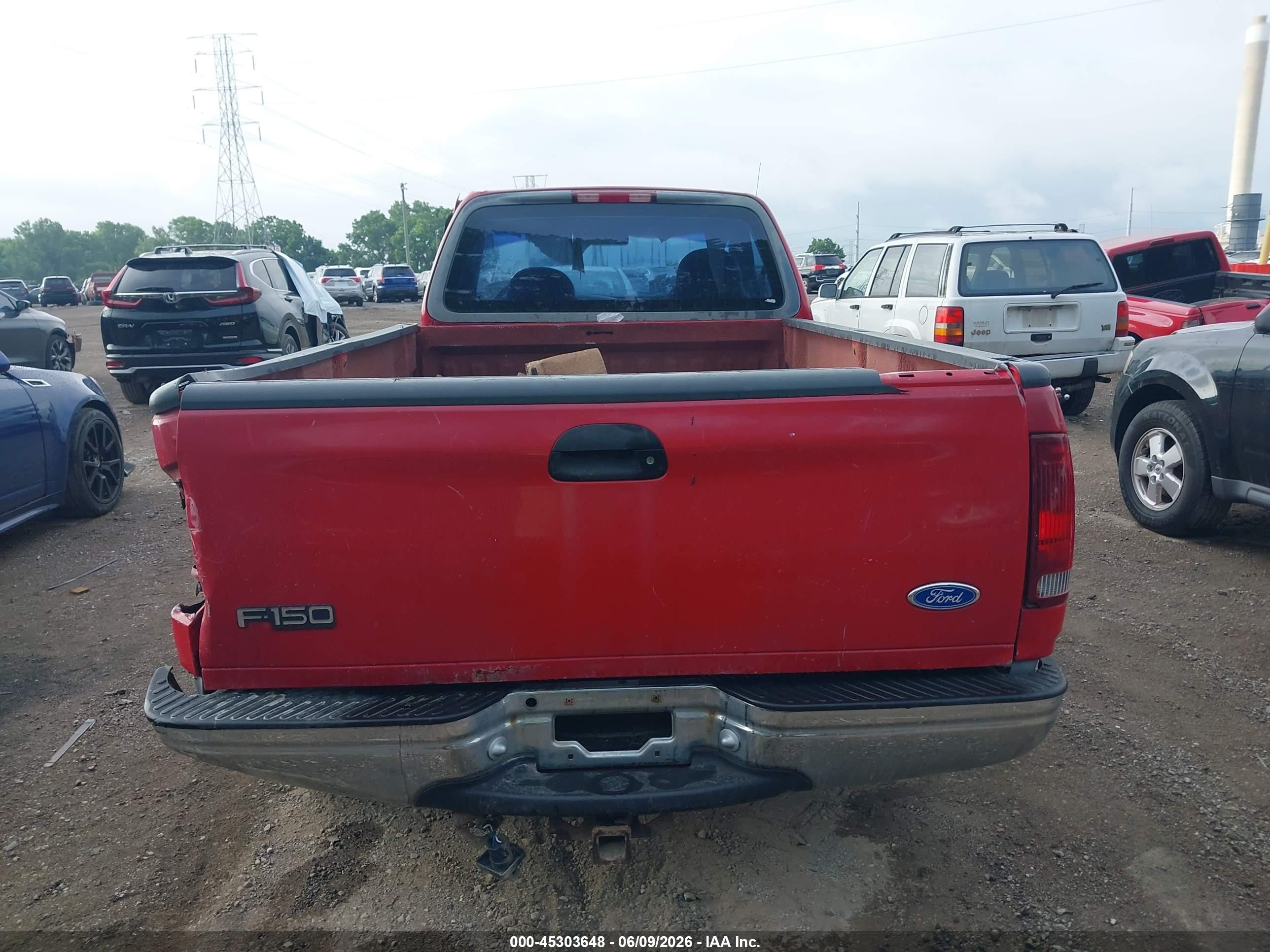1997 Ford F-150 Lariat/standard/xl/xlt Красный vin: 1FTEF17WXVLA50589