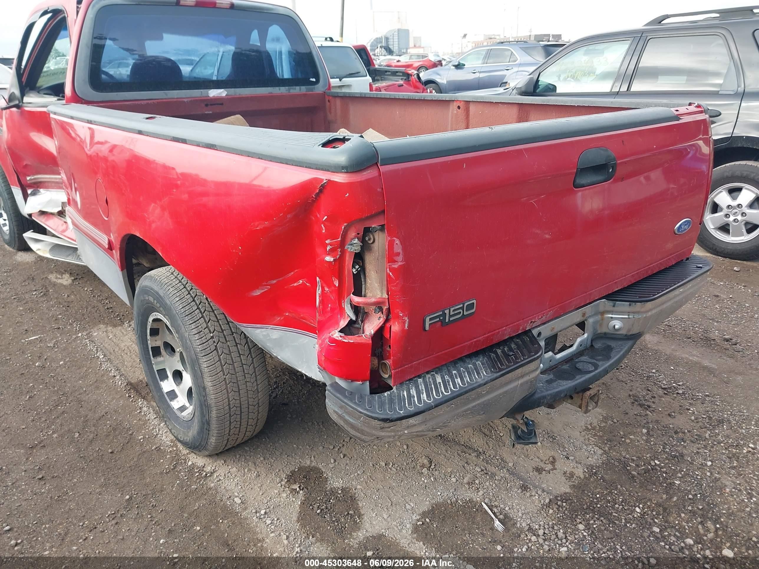1997 Ford F-150 Lariat/standard/xl/xlt Красный vin: 1FTEF17WXVLA50589