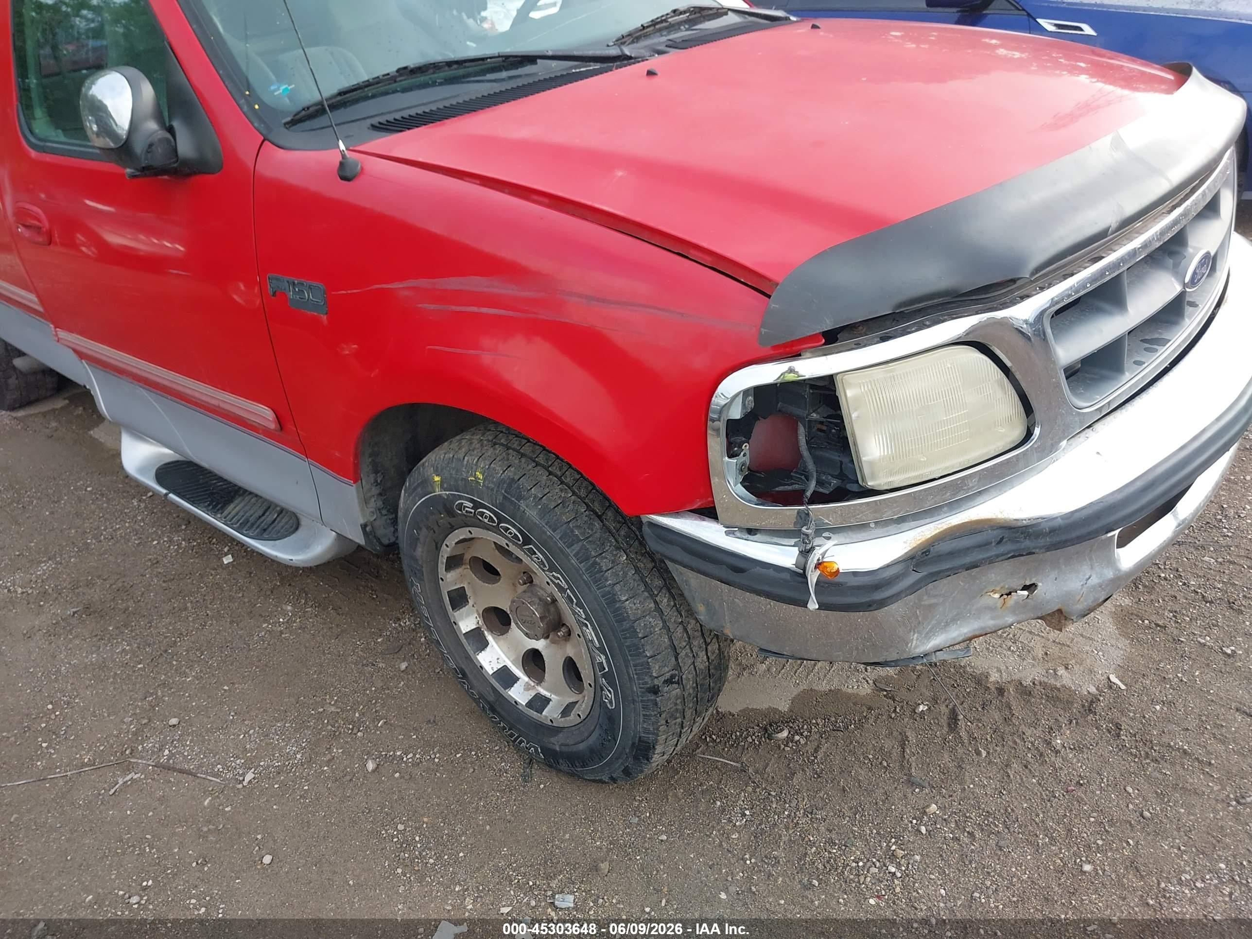 1997 Ford F-150 Lariat/standard/xl/xlt Красный vin: 1FTEF17WXVLA50589