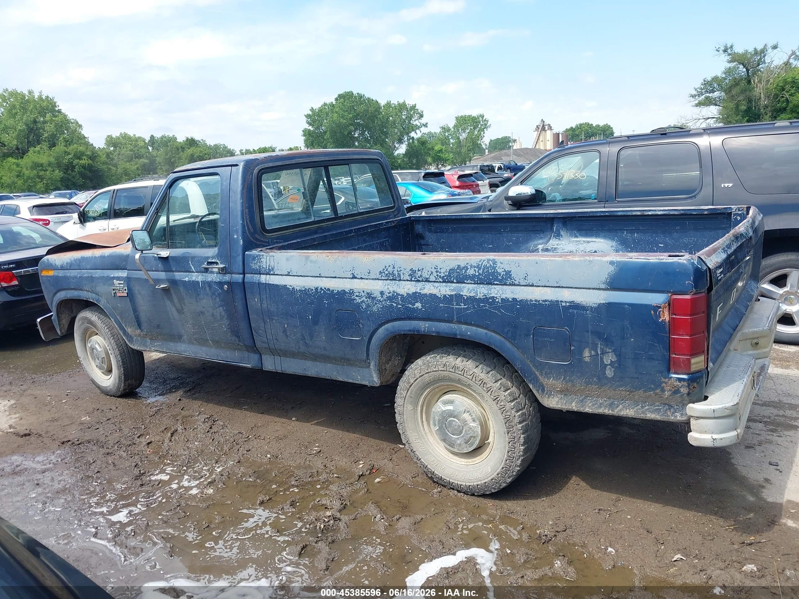 1986 Ford F250   Blue vin: 1FTEF25H1GKB40717