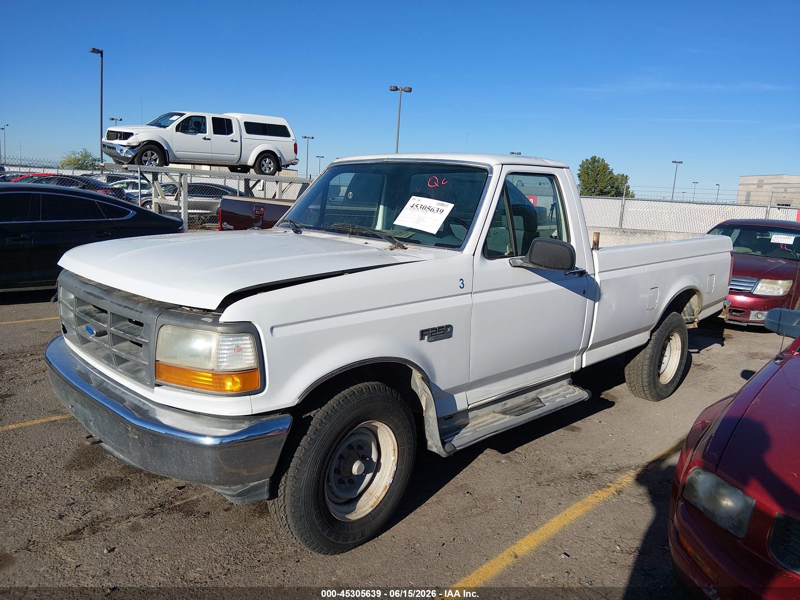 1995 Ford F250 White vin: 1FTEF25N1SLA13877