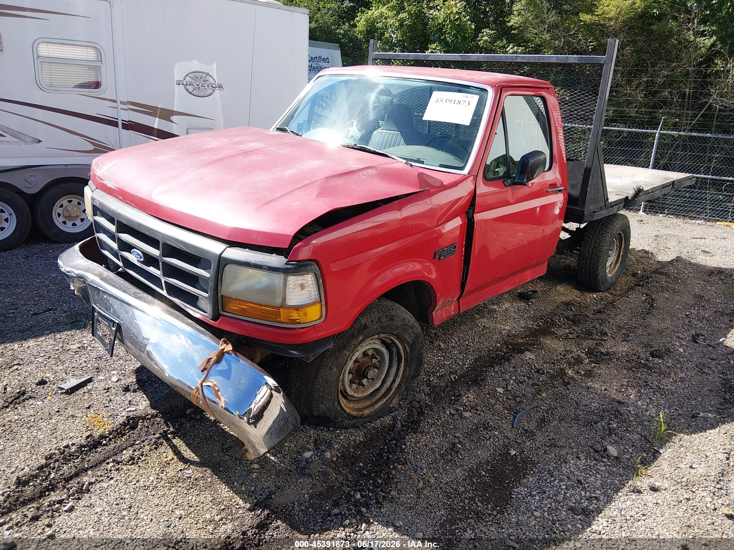 1996 Ford F250   Красный vin: 1FTEF25Y9TLC00439