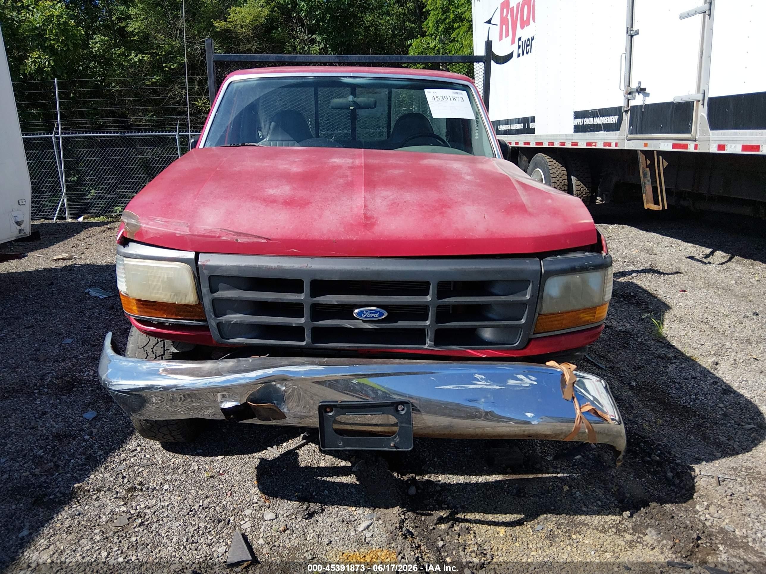 1996 Ford F250   Красный vin: 1FTEF25Y9TLC00439