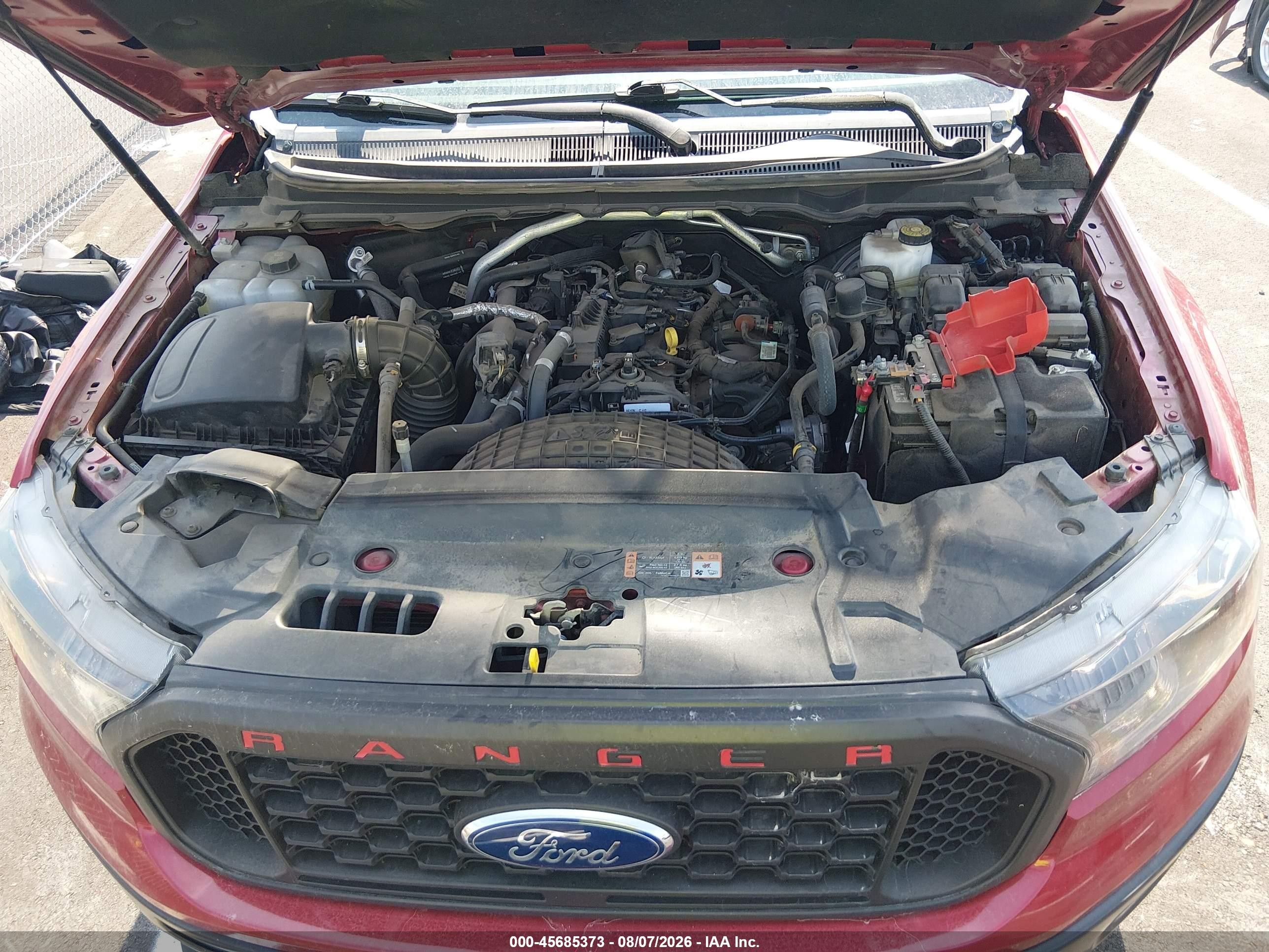 2021 Ford Ranger Xl Red vin: 1FTER1FH6MLD18613