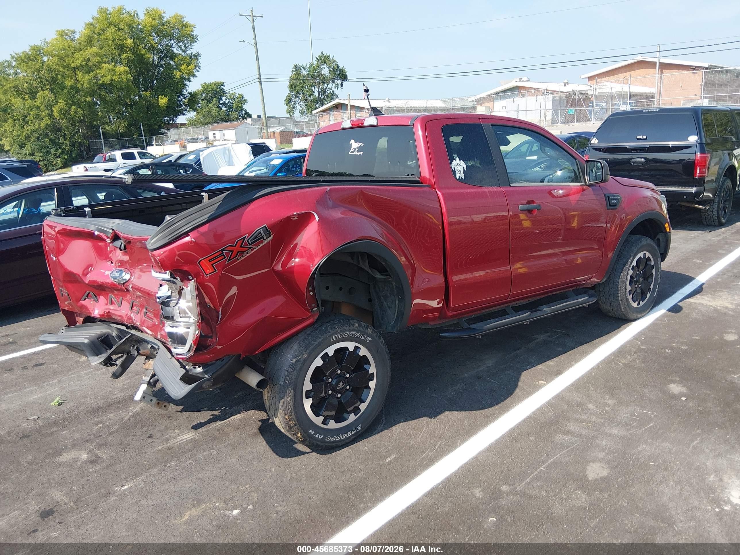 2021 Ford Ranger Xl Red vin: 1FTER1FH6MLD18613