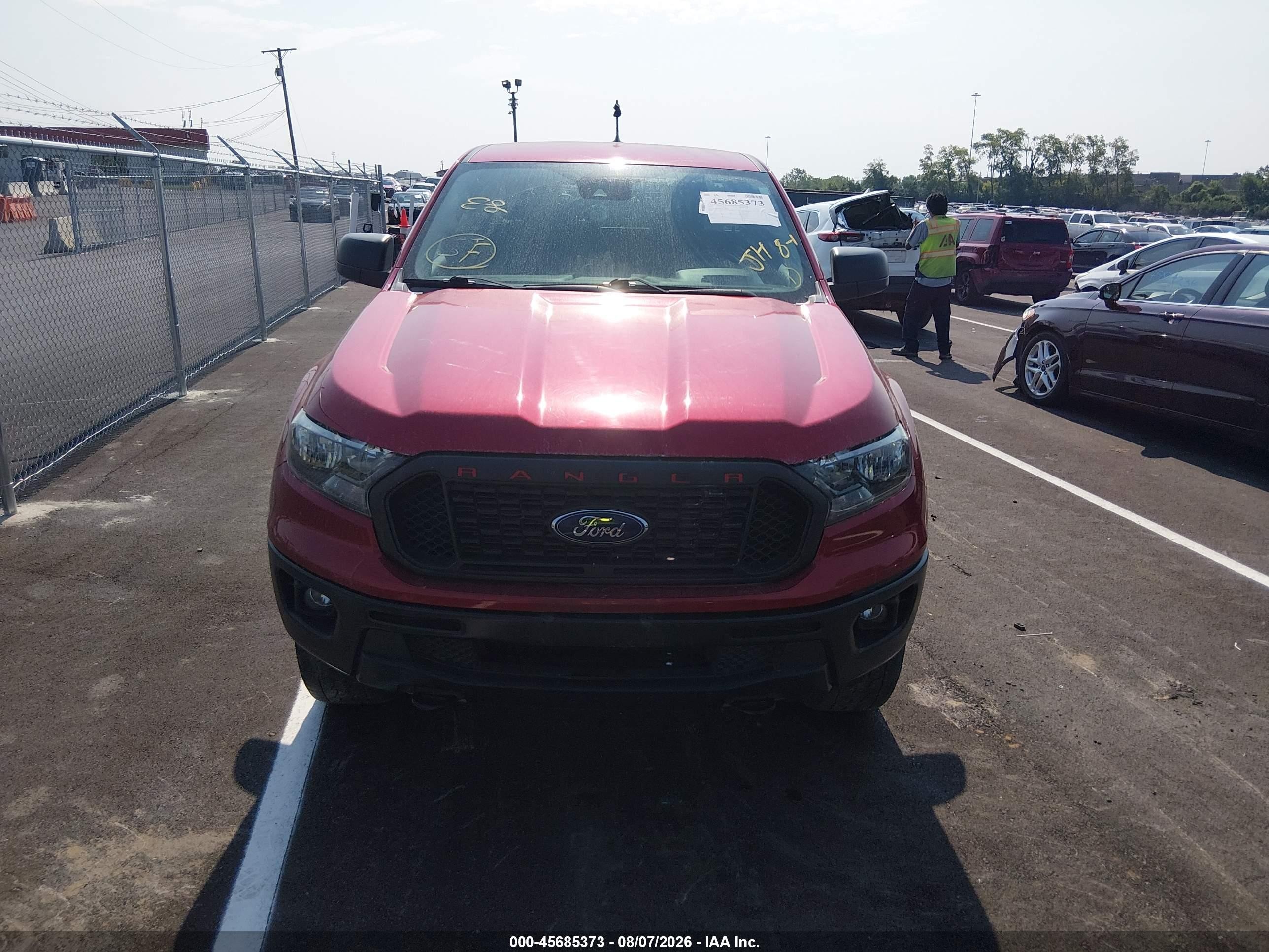 2021 Ford Ranger Xl Red vin: 1FTER1FH6MLD18613