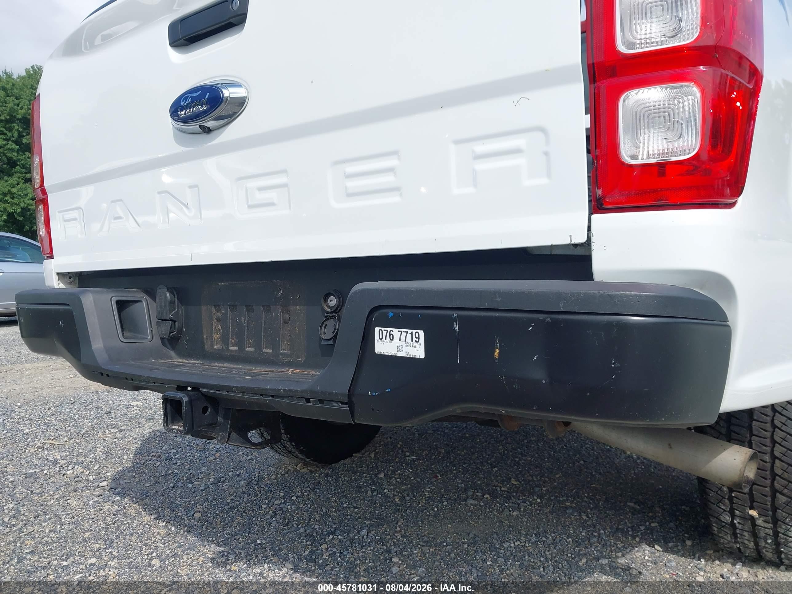 2022 Ford Ranger Xl White vin: 1FTER1FH7NLD20081