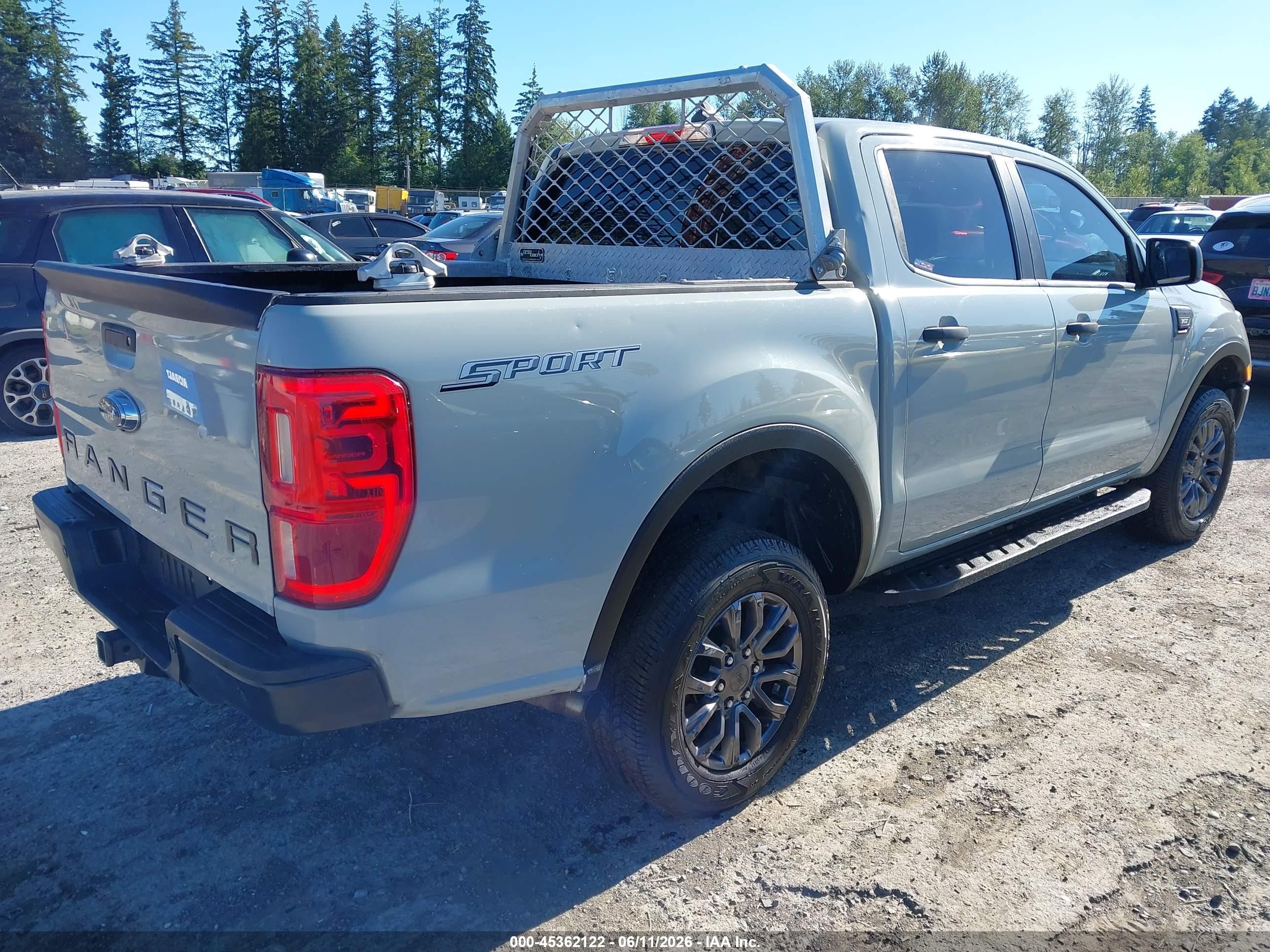 2021 Ford Ranger Xlt Gray vin: 1FTER4EHXMLD49172