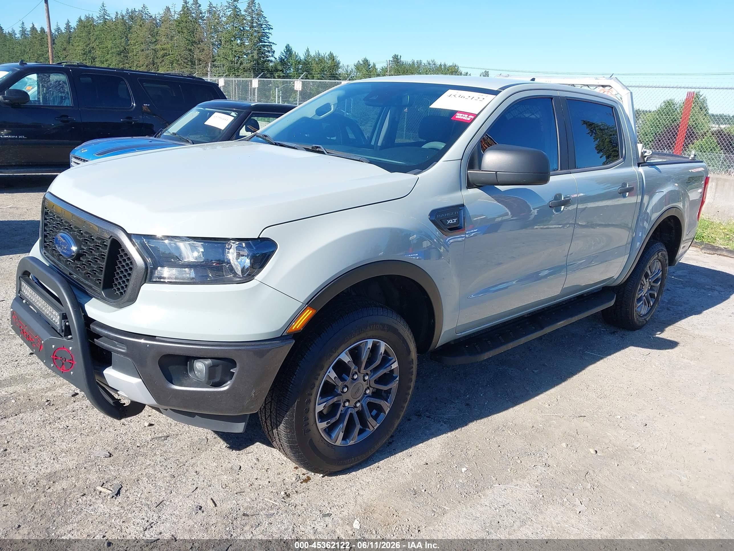 2021 Ford Ranger Xlt Gray vin: 1FTER4EHXMLD49172