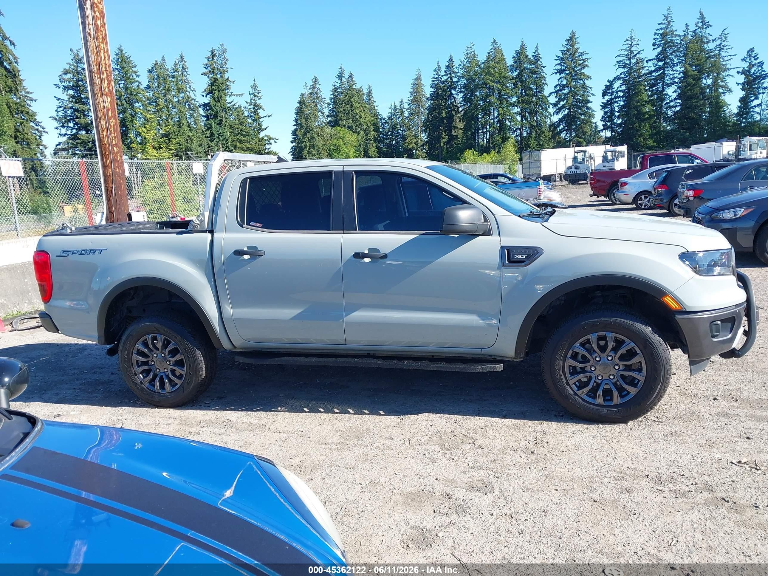 2021 Ford Ranger Xlt Gray vin: 1FTER4EHXMLD49172