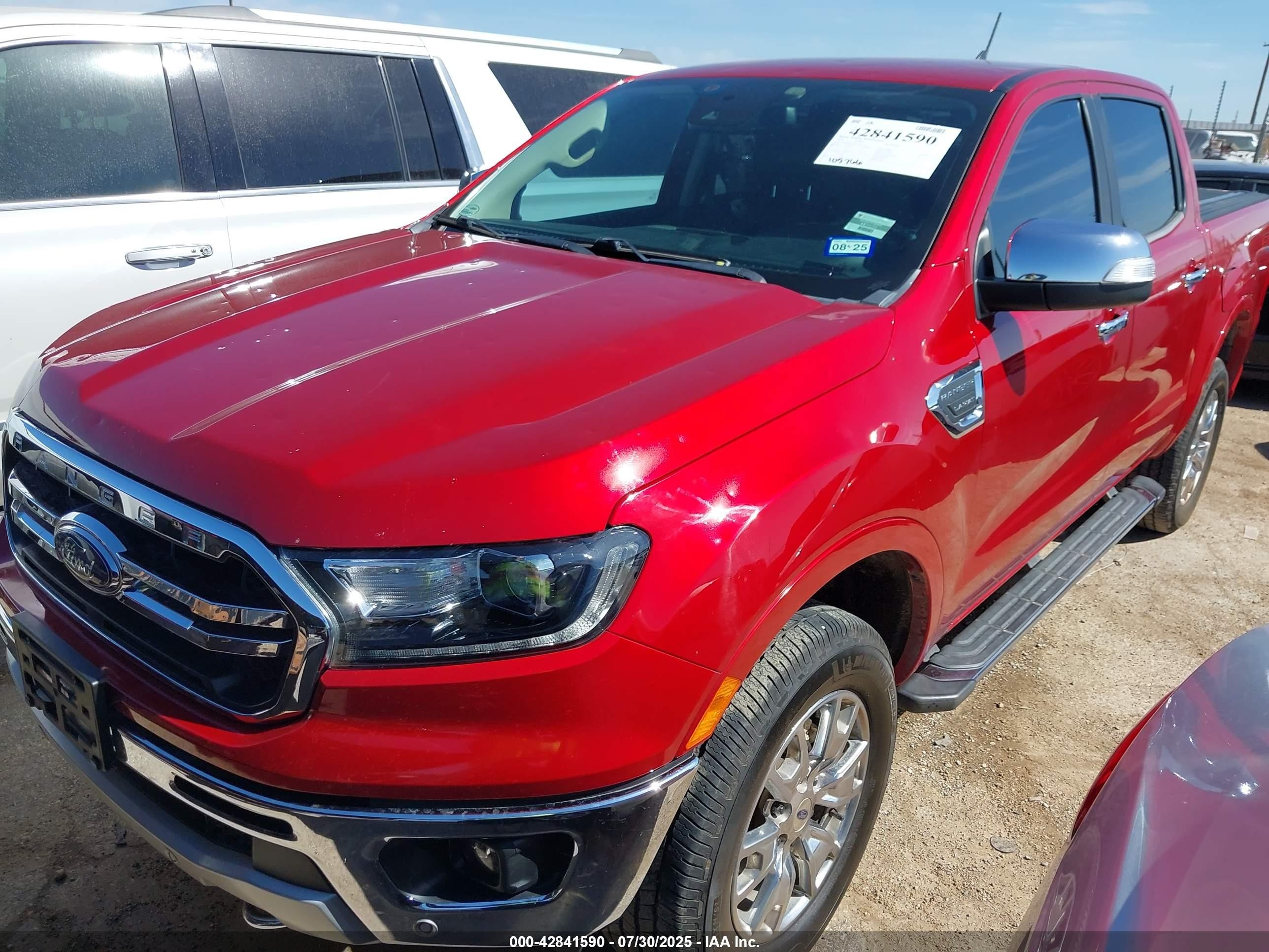 2020 Ford Ranger Lariat Red vin: 1FTER4FH1LLA67113