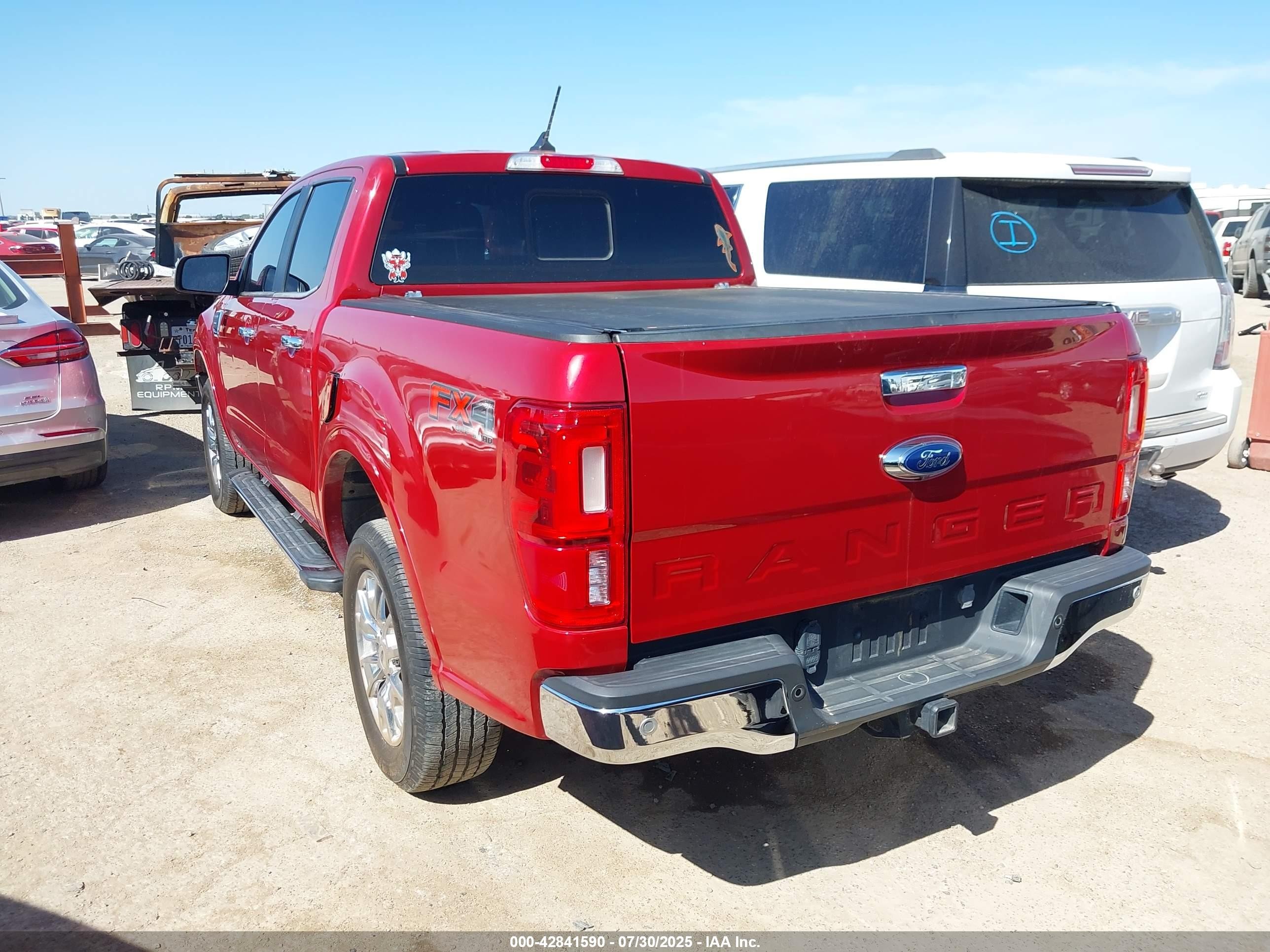 2020 Ford Ranger Lariat Red vin: 1FTER4FH1LLA67113
