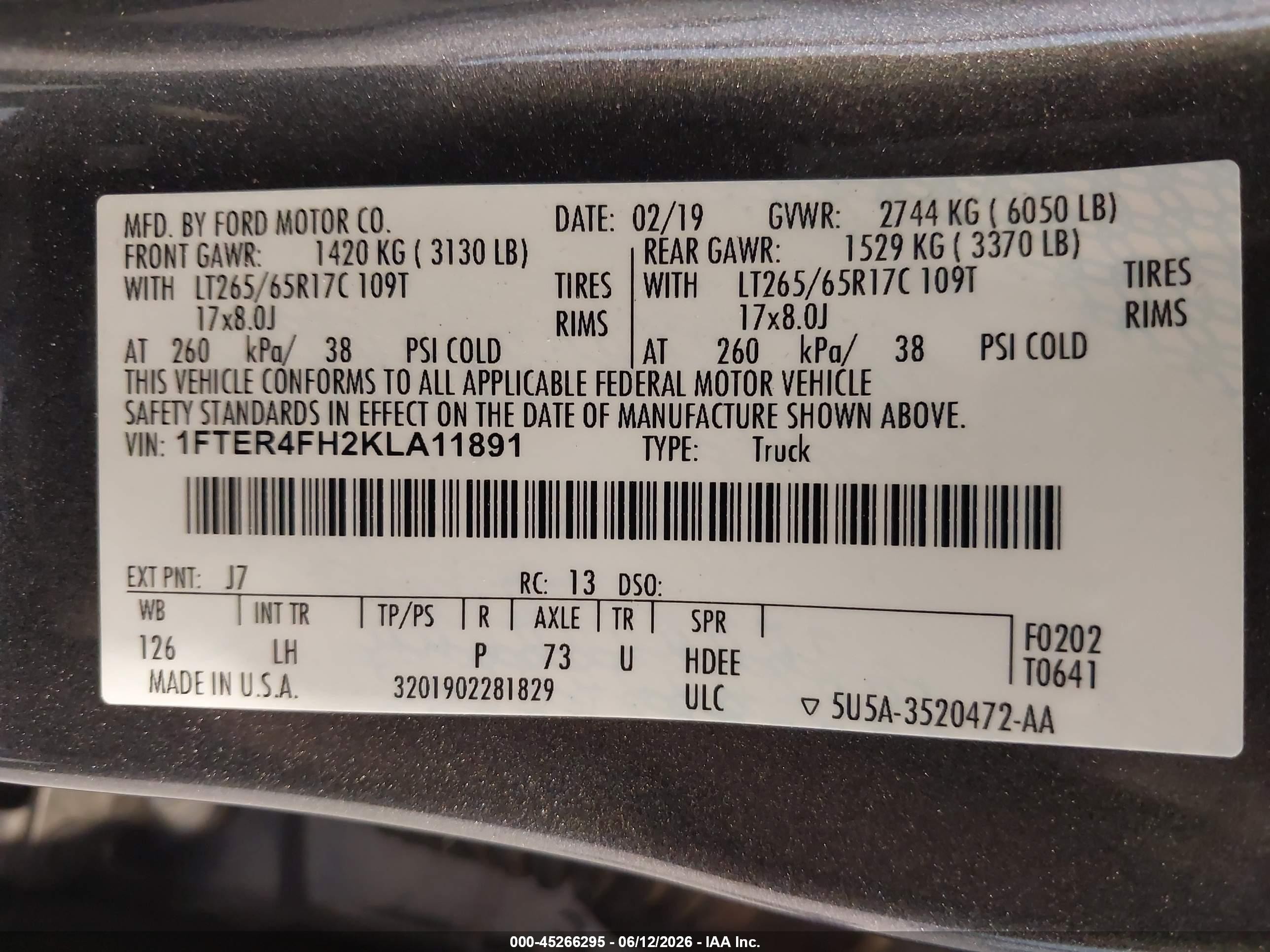 2019 Ford Ranger Xlt Gray vin: 1FTER4FH2KLA11891