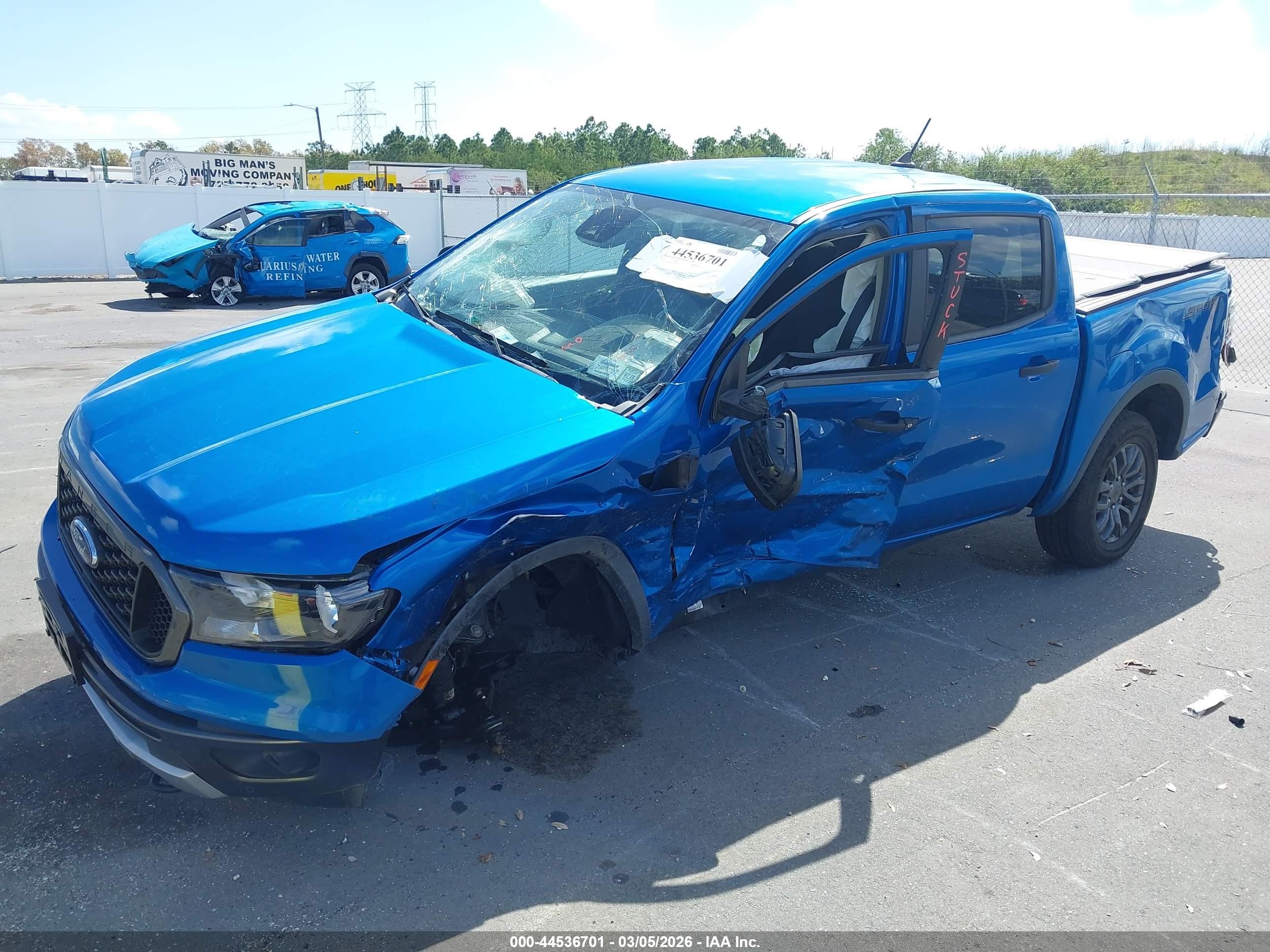 2021 Ford Ranger Xlt Blue vin: 1FTER4FH2MLE01960