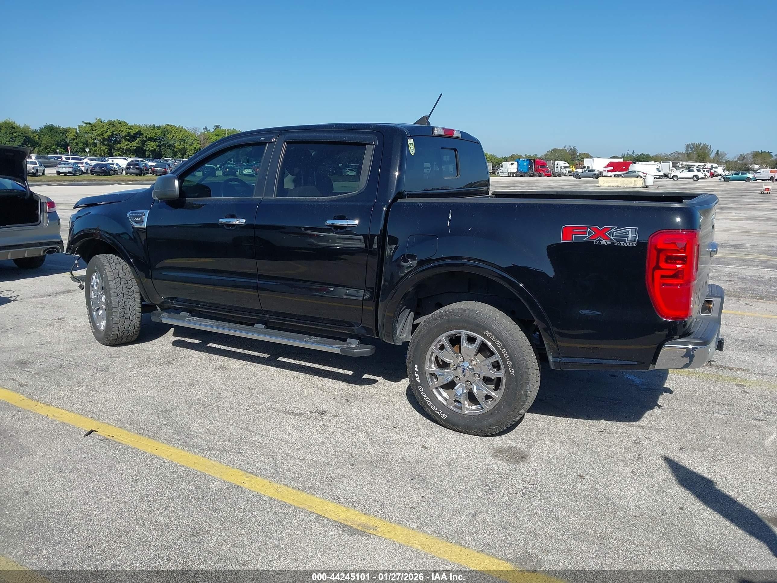 2019 Ford Ranger Xlt Black vin: 1FTER4FH5KLA40446
