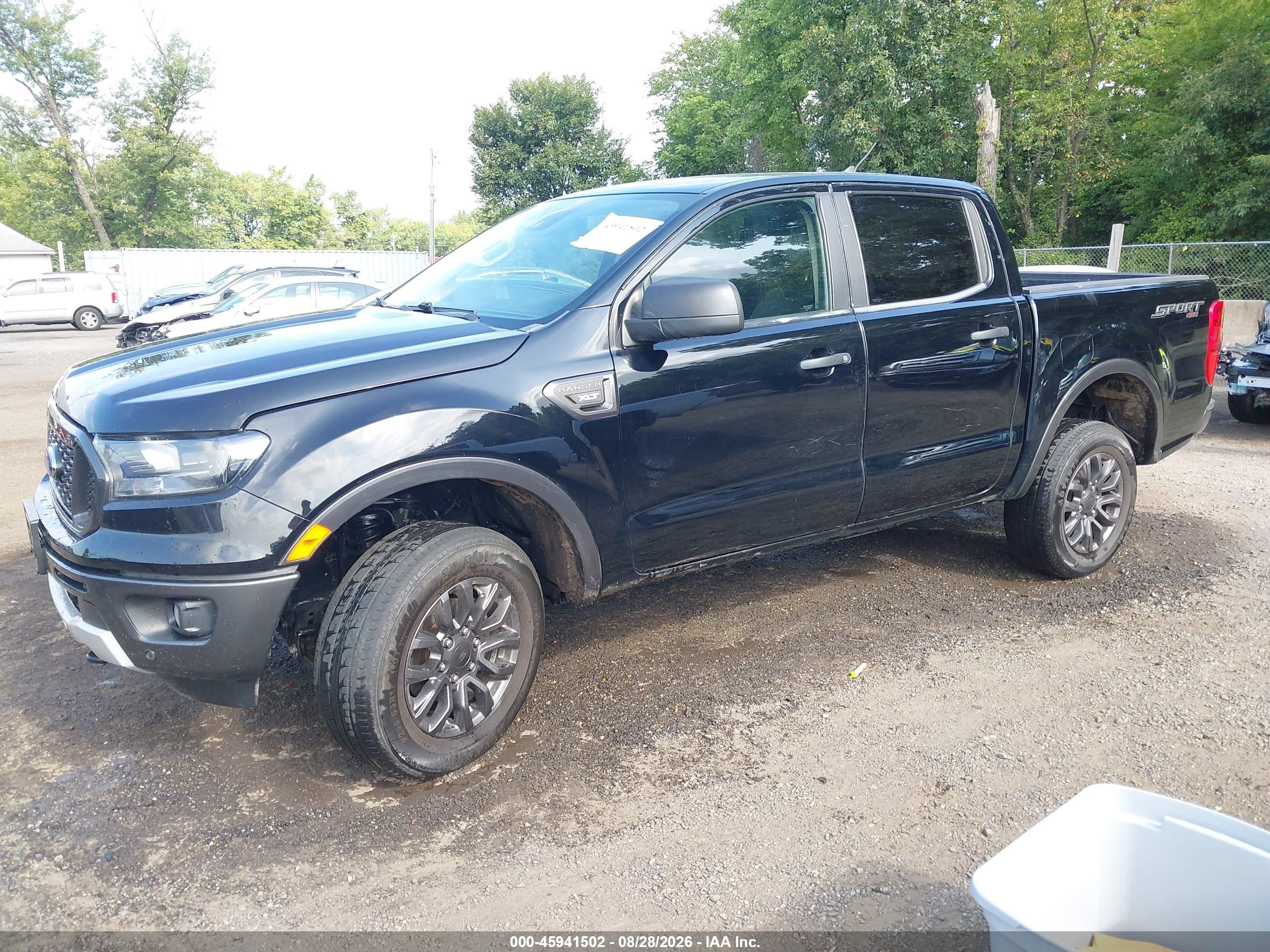 2019 Ford Ranger Xlt Black vin: 1FTER4FH5KLB10625