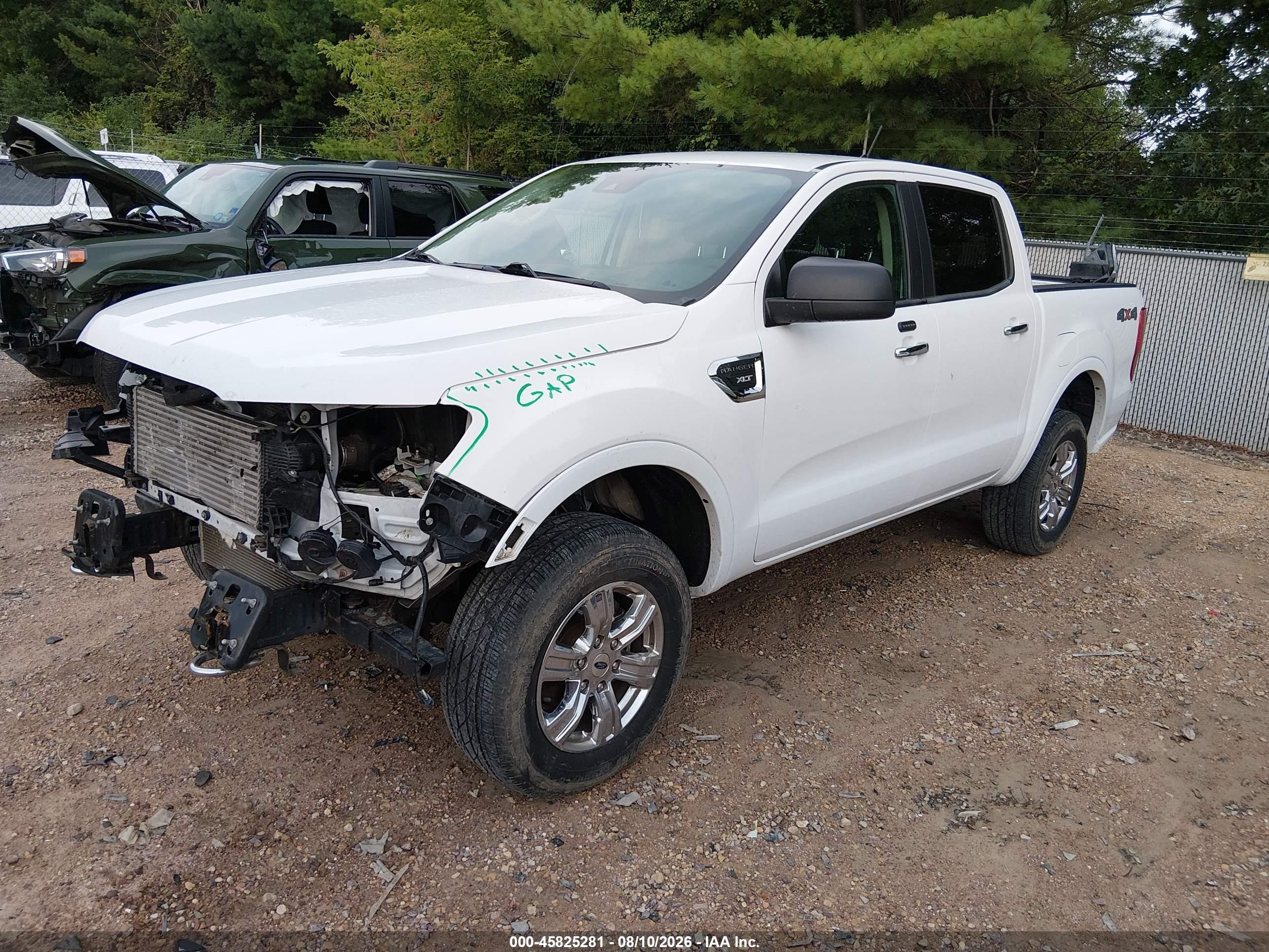 2021 Ford Ranger Xlt White vin: 1FTER4FH5MLD03134
