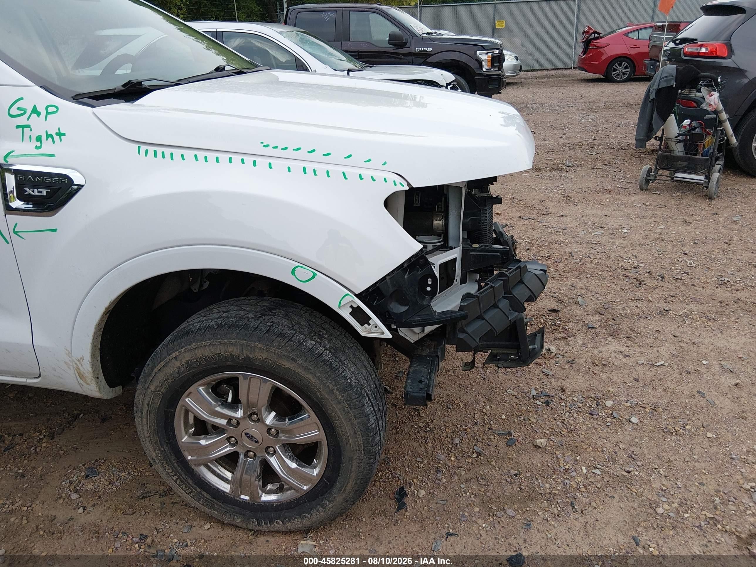 2021 Ford Ranger Xlt White vin: 1FTER4FH5MLD03134