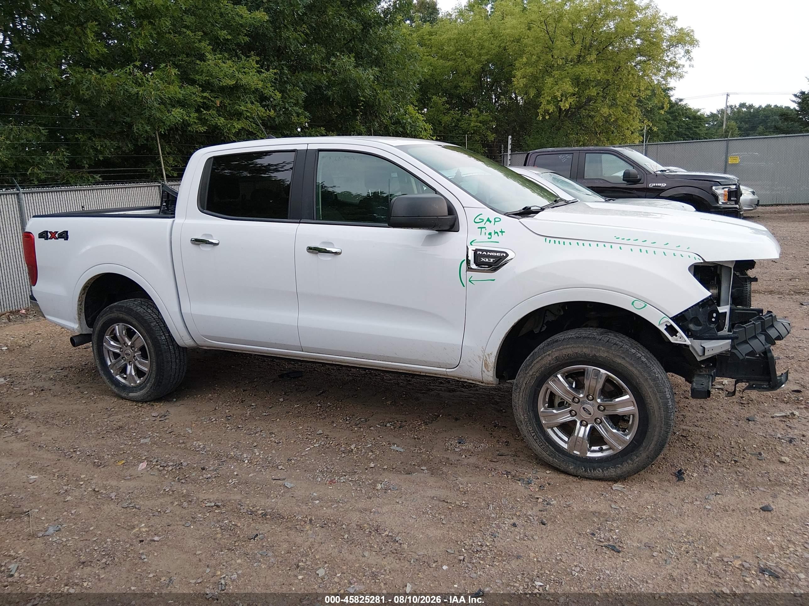 2021 Ford Ranger Xlt White vin: 1FTER4FH5MLD03134