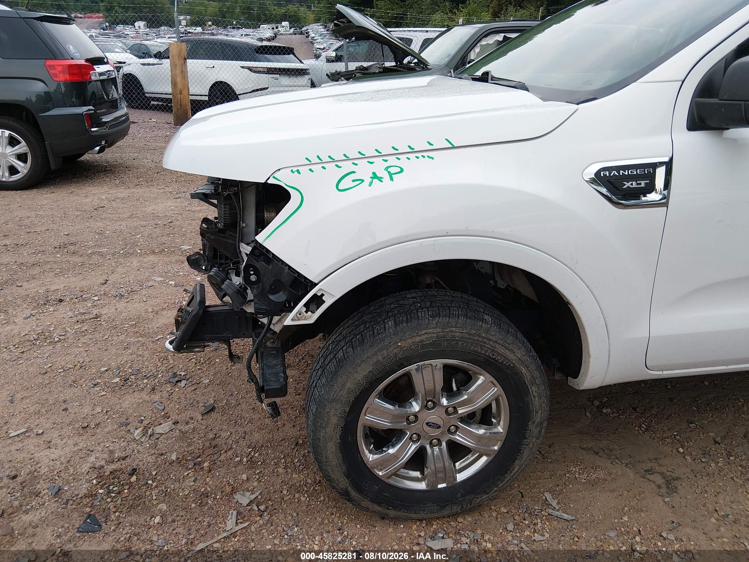 2021 Ford Ranger Xlt White vin: 1FTER4FH5MLD03134