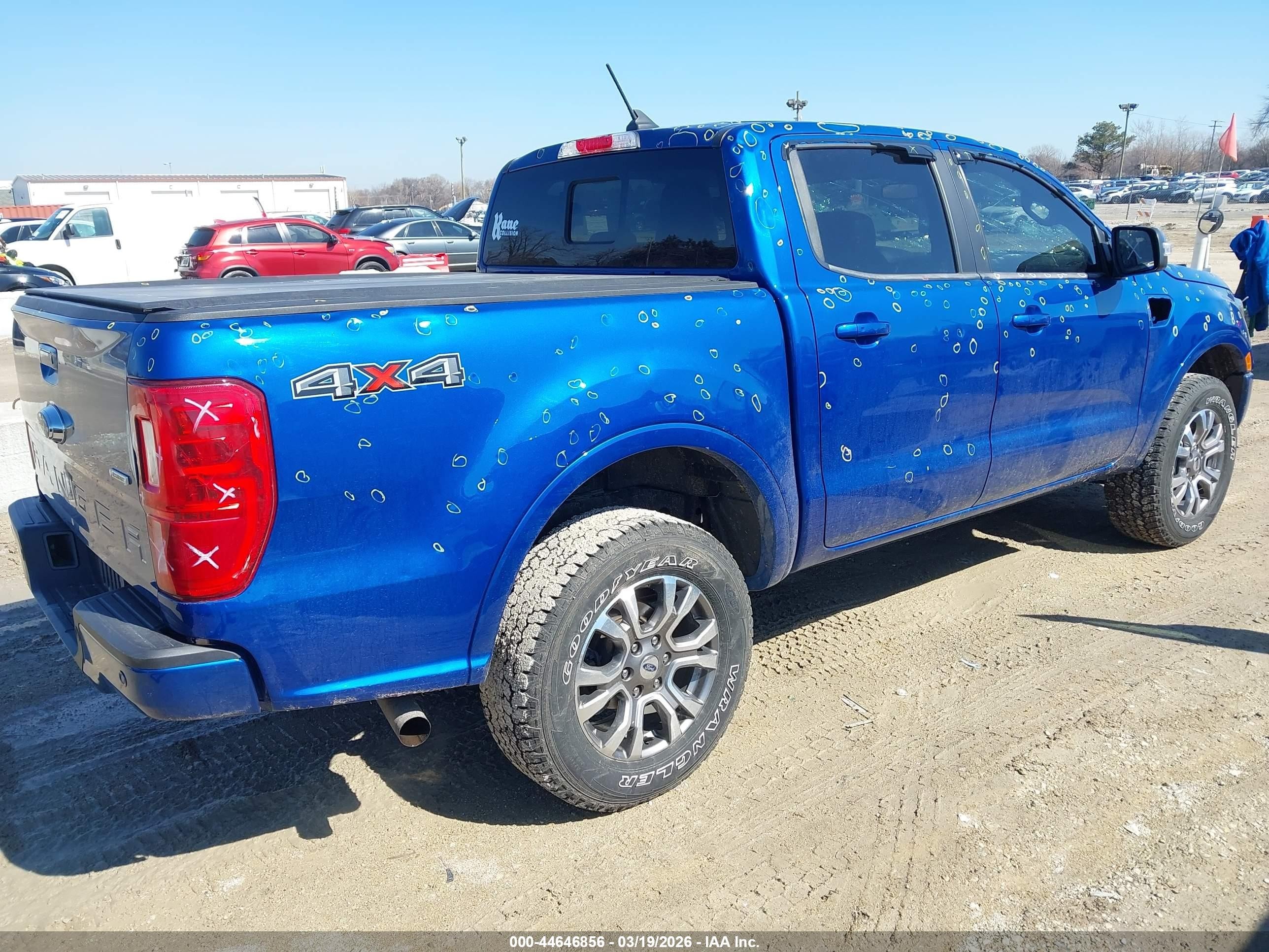 2020 Ford Ranger Lariat Blue vin: 1FTER4FH6LLA10020